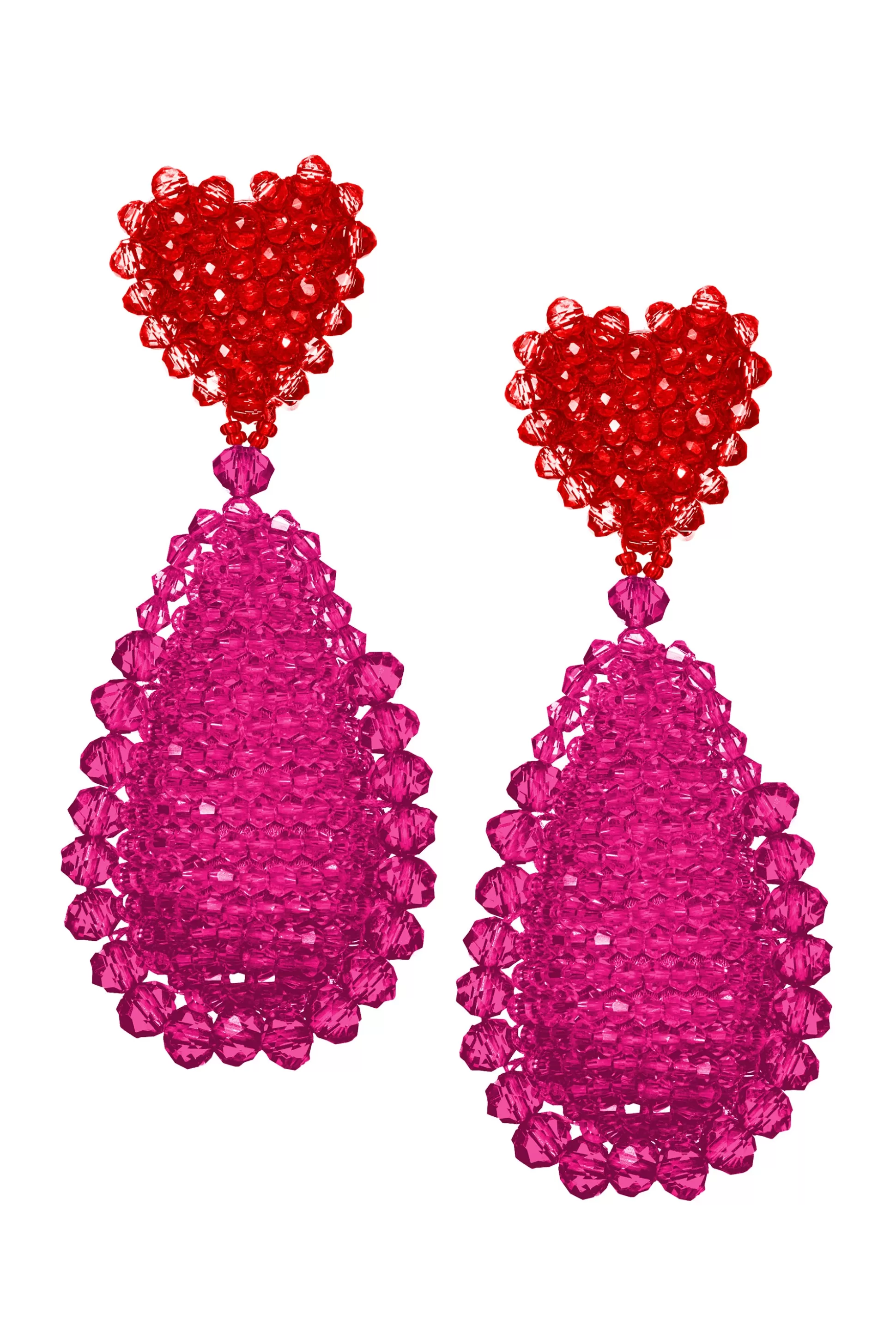 Sachin & Babi Earrings<Adeline Earrings - Faceted Beads Ruby/raspberry