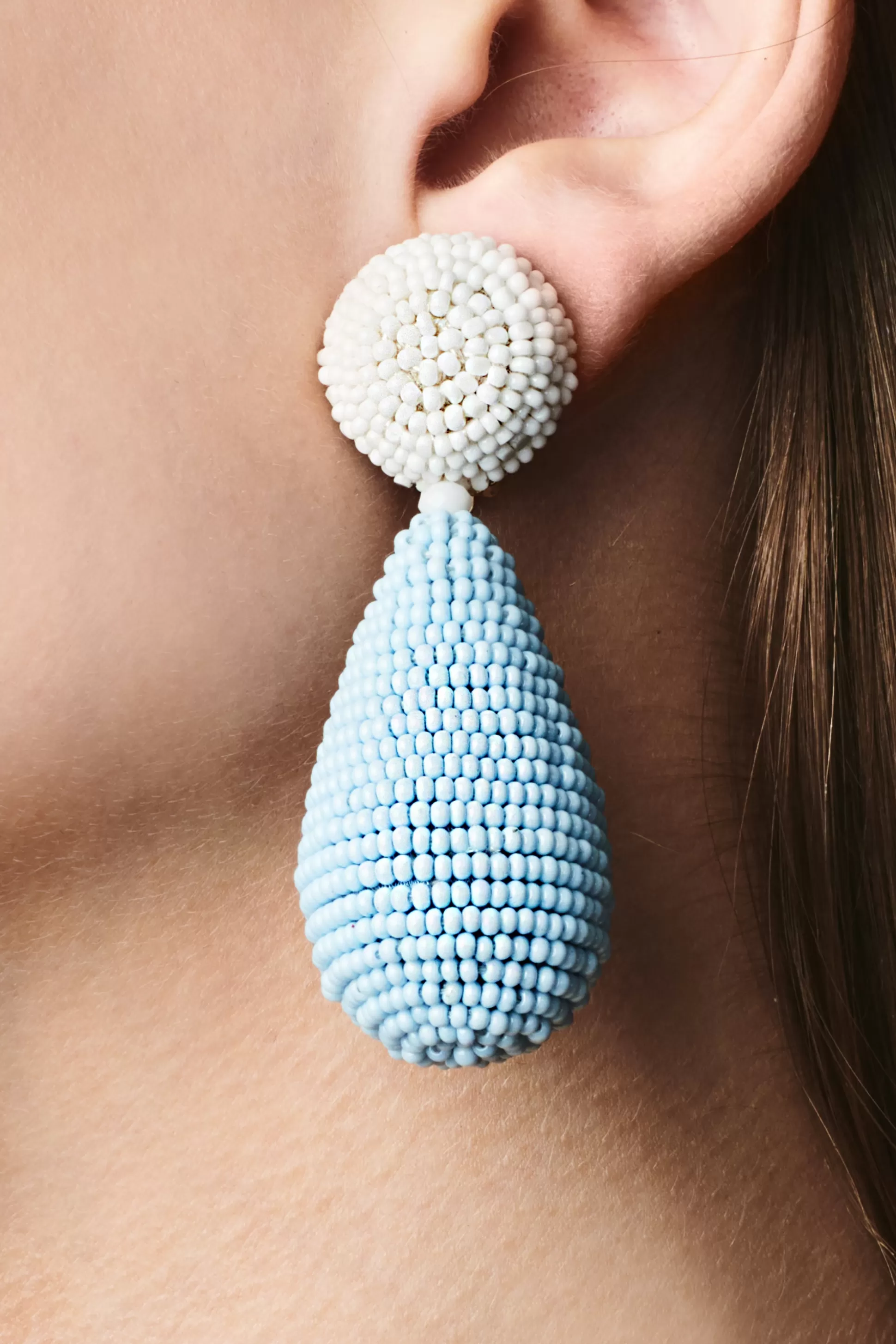 Sachin & Babi Earrings<Alena Earrings - Smooth Beads White/jet