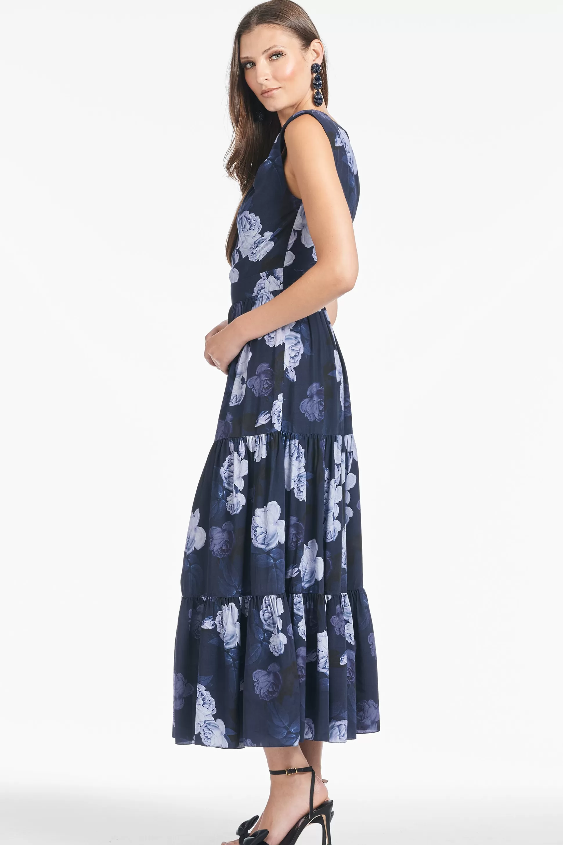 Sachin & Babi A-line | Long<Anaisha Dress - Midnight Glacial Rose Midnightglacialrose