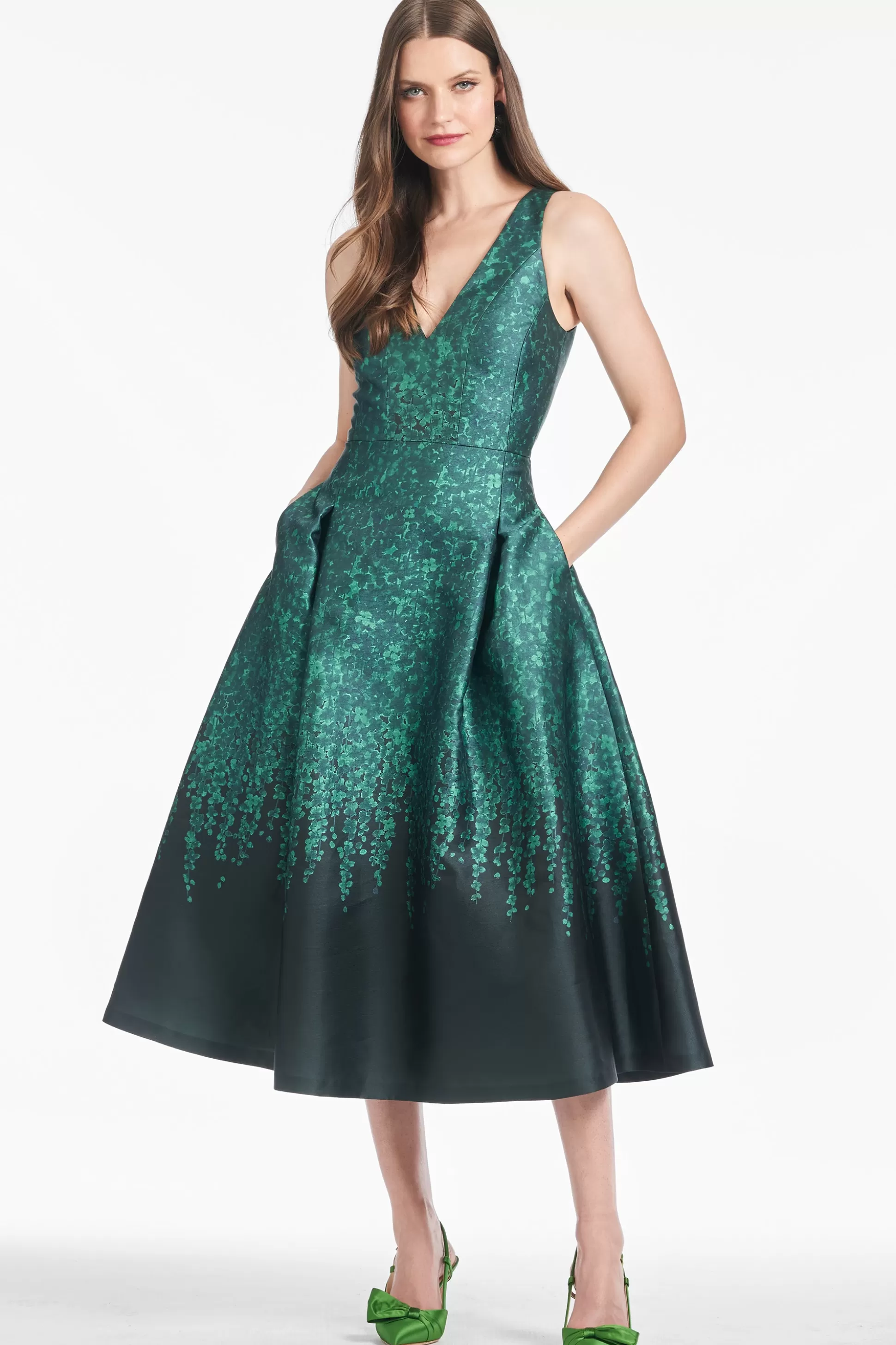 Sachin & Babi Fit & Flare<Anissa Dress - Emerald Wisteria Emeraldwisteria