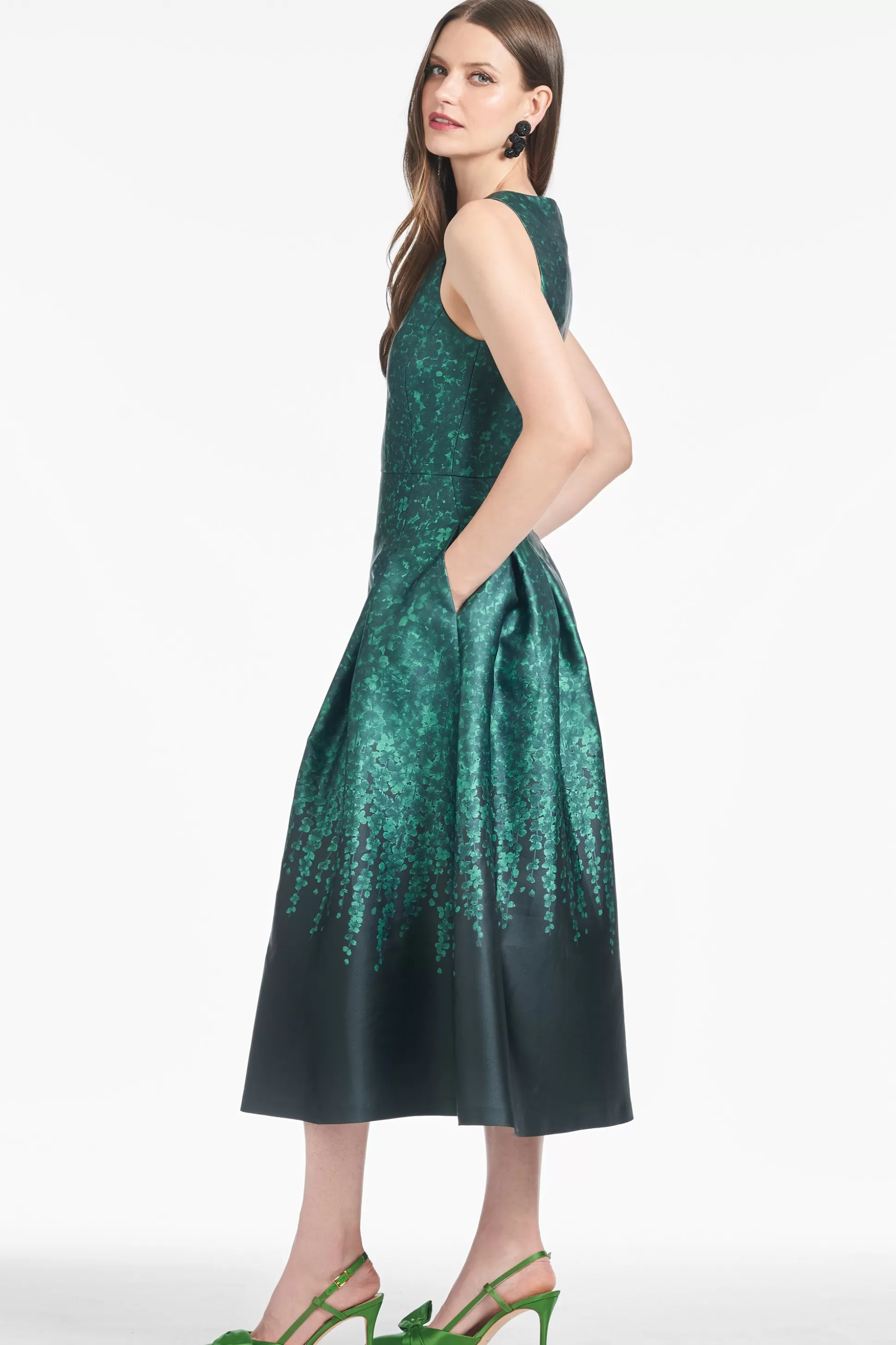 Sachin & Babi Fit & Flare<Anissa Dress - Emerald Wisteria Emeraldwisteria