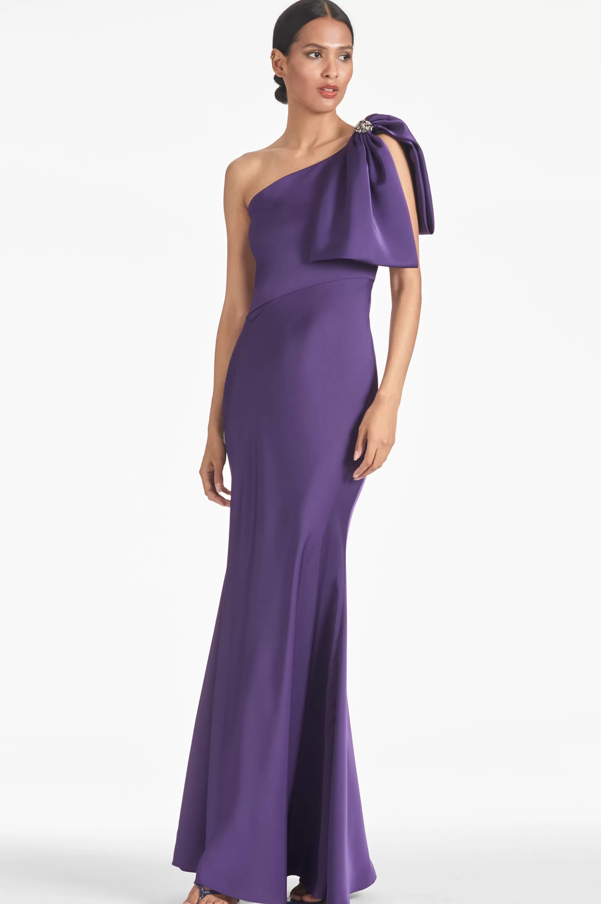 Sachin & Babi One Shoulder<Aubrey Gown - Amethyst