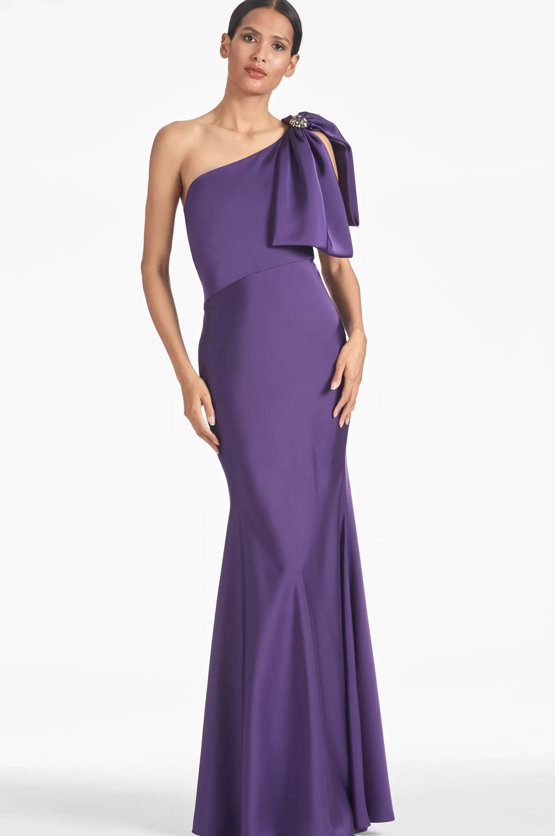 Sachin & Babi One Shoulder<Aubrey Gown - Amethyst