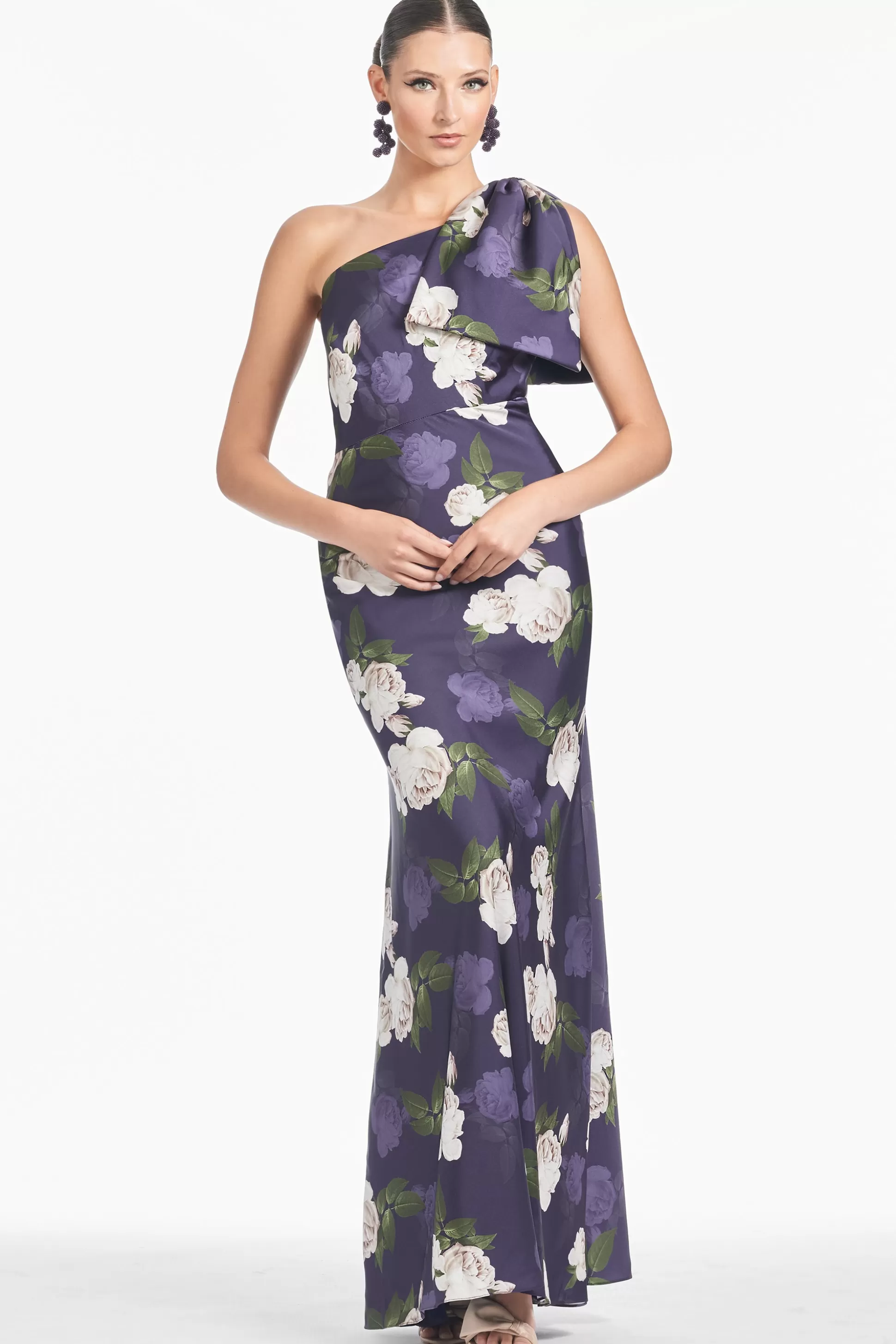 Sachin & Babi One Shoulder<Aubrey Gown - Twilight Blooms Twilightblooms