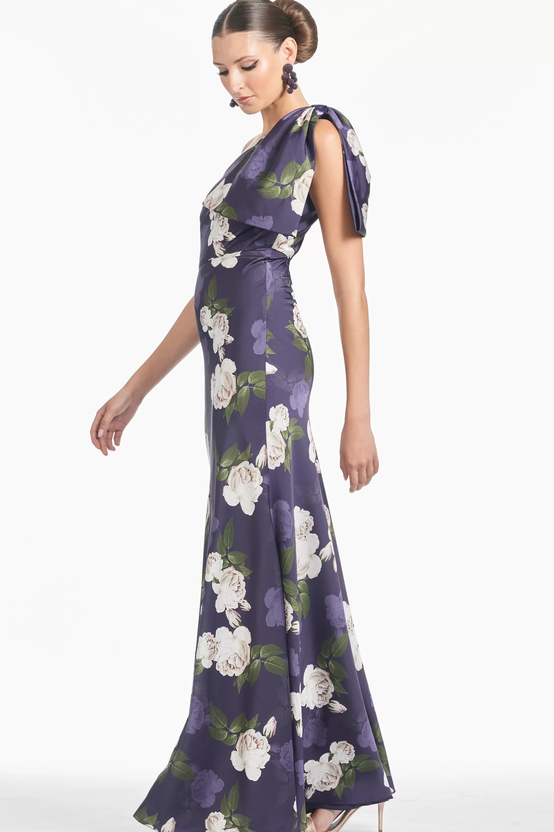 Sachin & Babi One Shoulder<Aubrey Gown - Twilight Blooms Twilightblooms