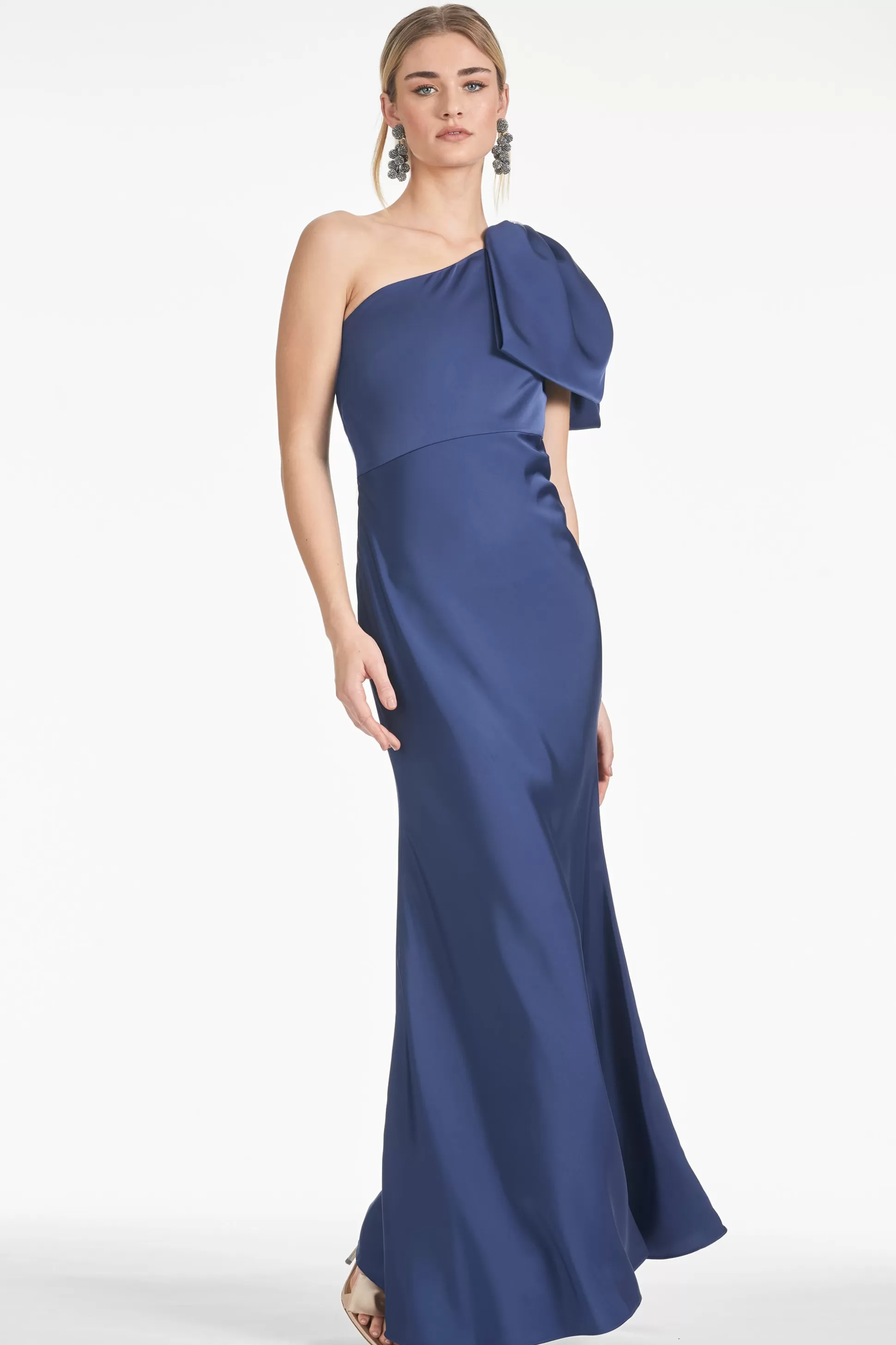 Sachin & Babi One Shoulder<Aubrey Gown - Washed Indigo Washedindigo