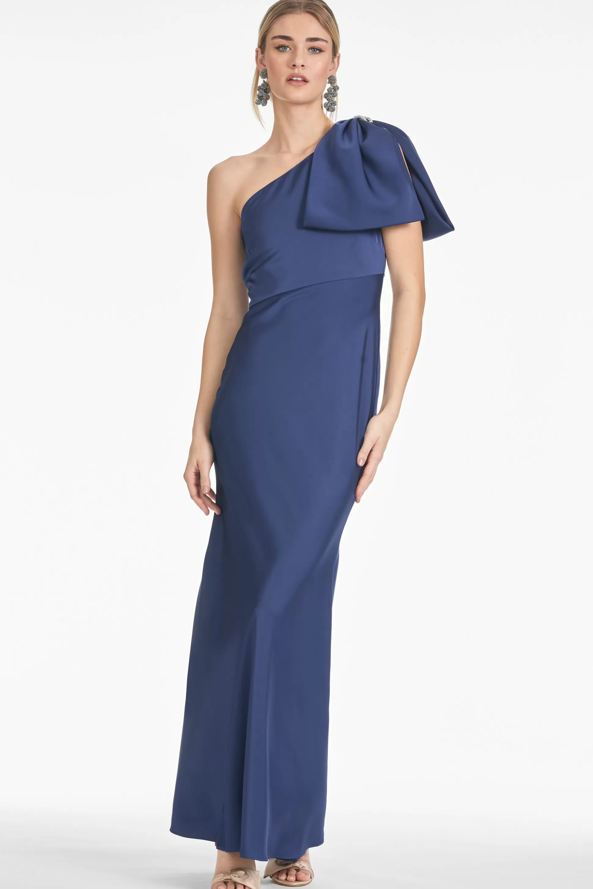 Sachin & Babi One Shoulder<Aubrey Gown - Washed Indigo Washedindigo