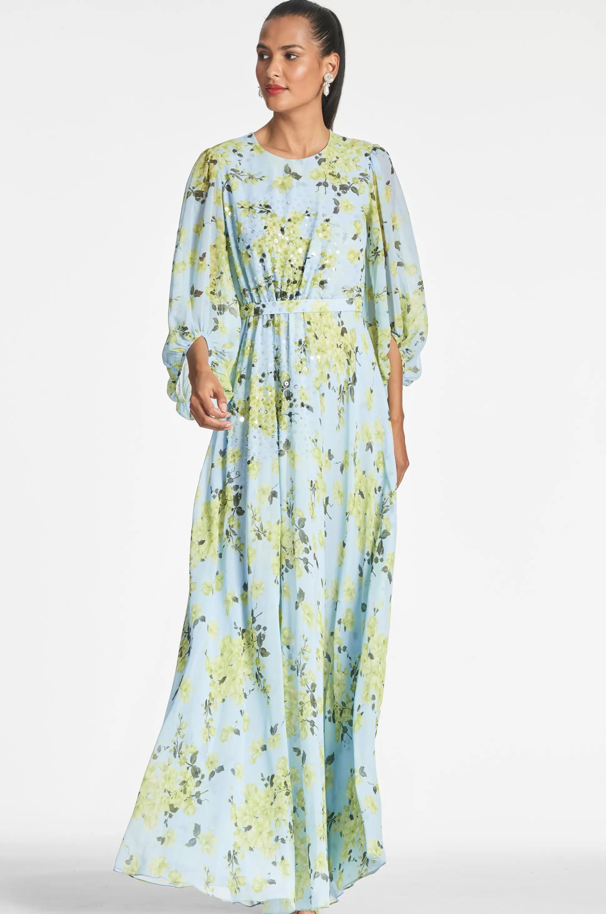 Sachin & Babi Plus Sizes<Bianca Gown - Sky Citrine Floral Skycitrinefloral