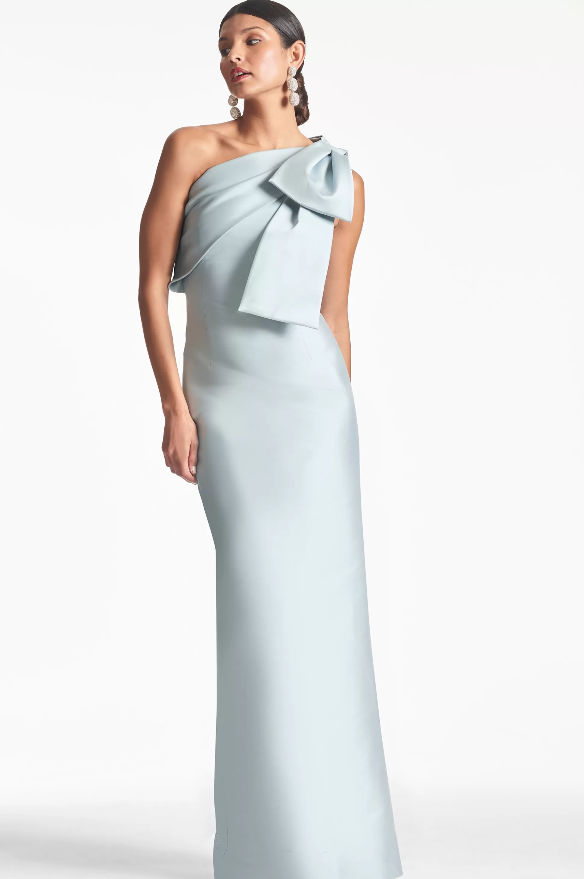 Sachin & Babi One Shoulder<Bonnie Gown - Ash Blue Ashblue