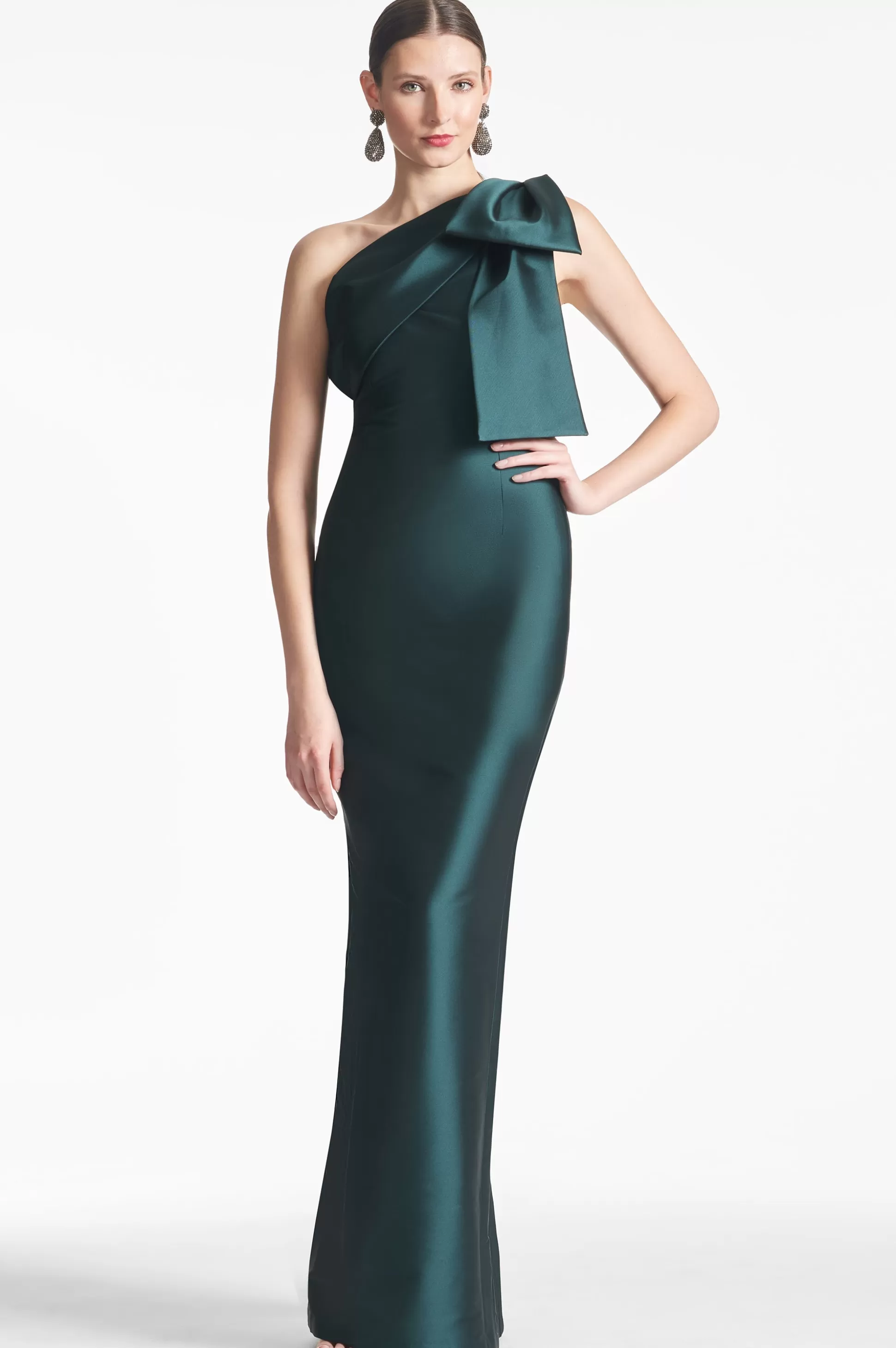 Sachin & Babi One Shoulder<Bonnie Gown - Forest Green Forestgreen