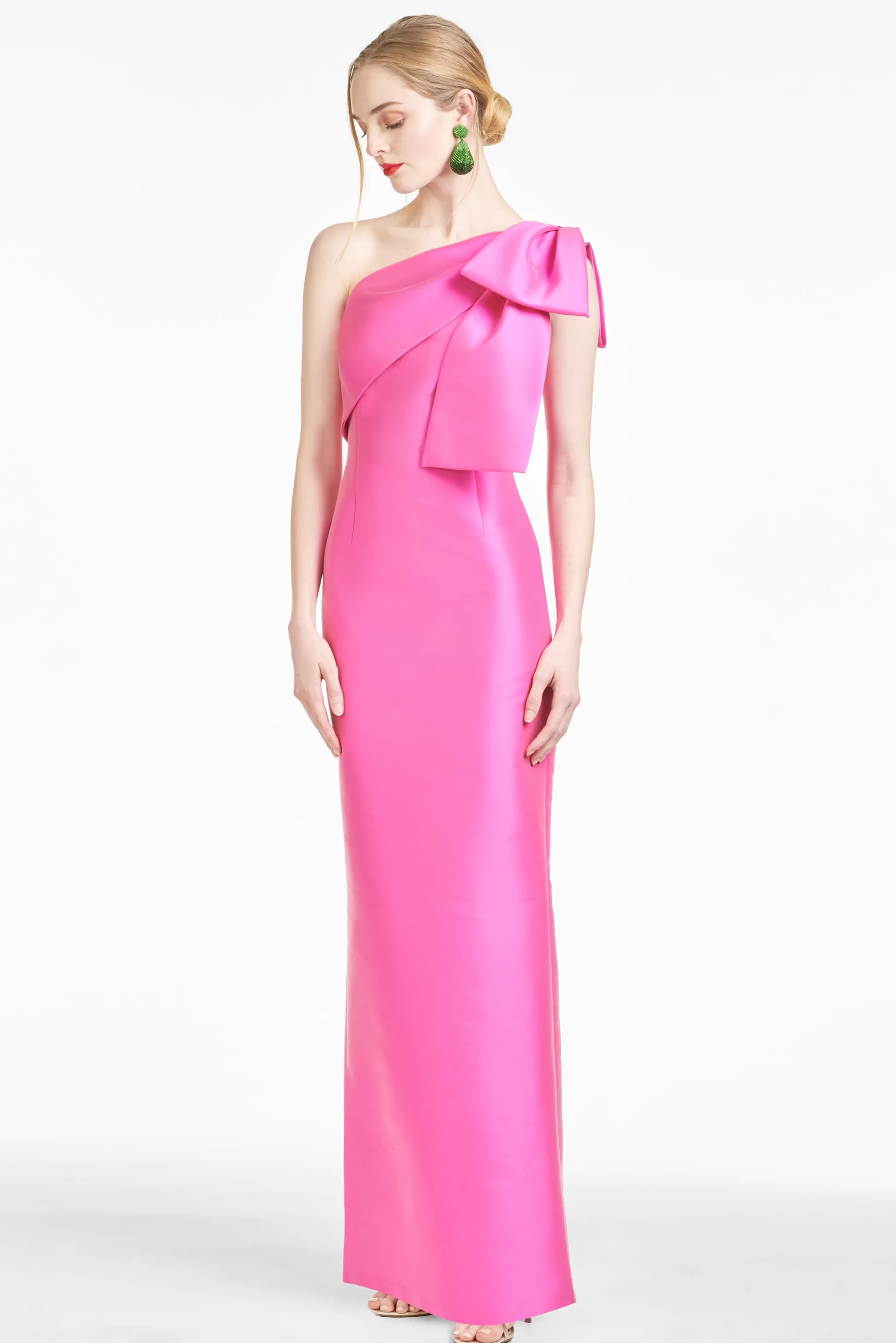 Sachin & Babi One Shoulder<Bonnie Gown - Fuchsia