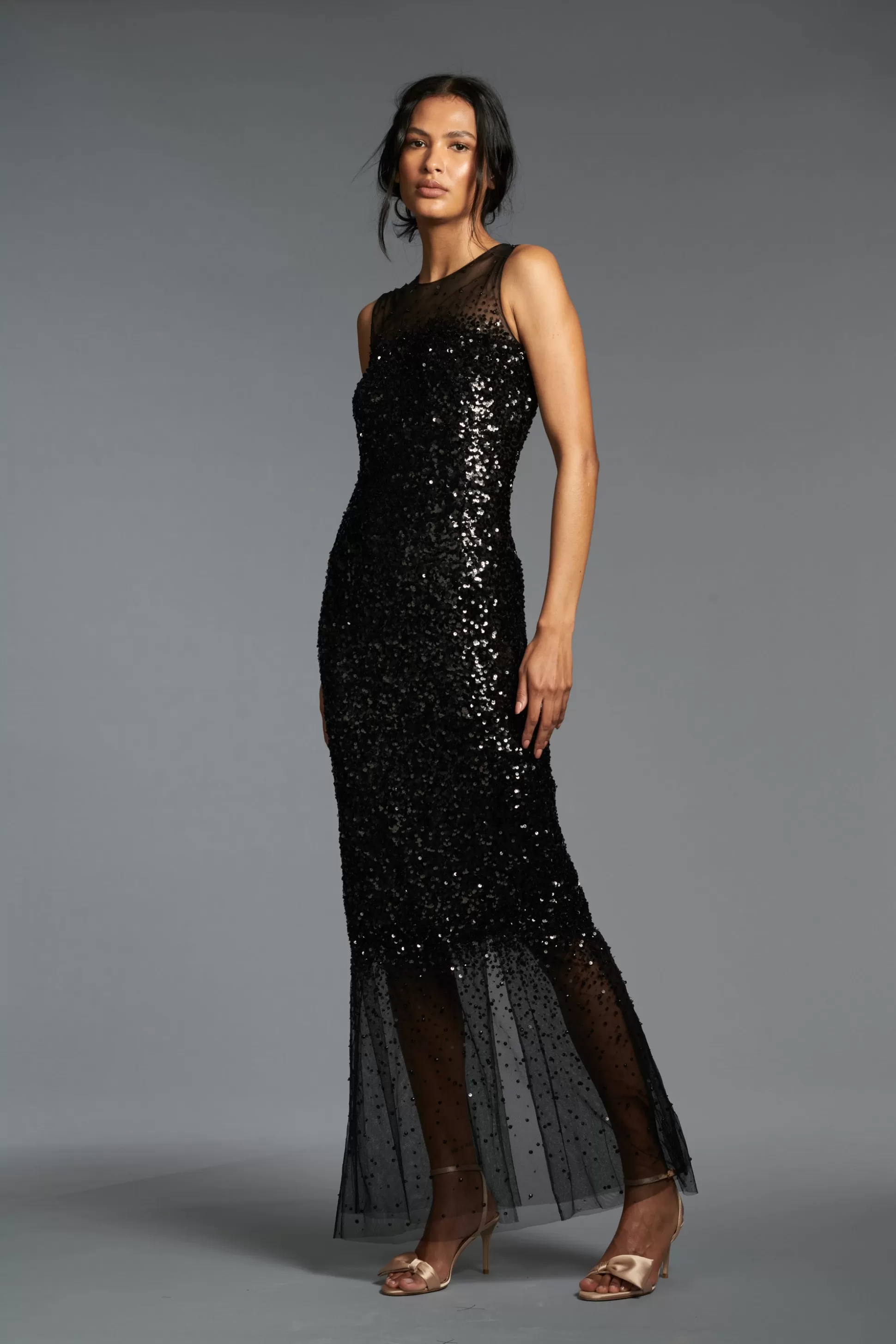 Sachin & Babi Sleeveless<Candice Gown - Black