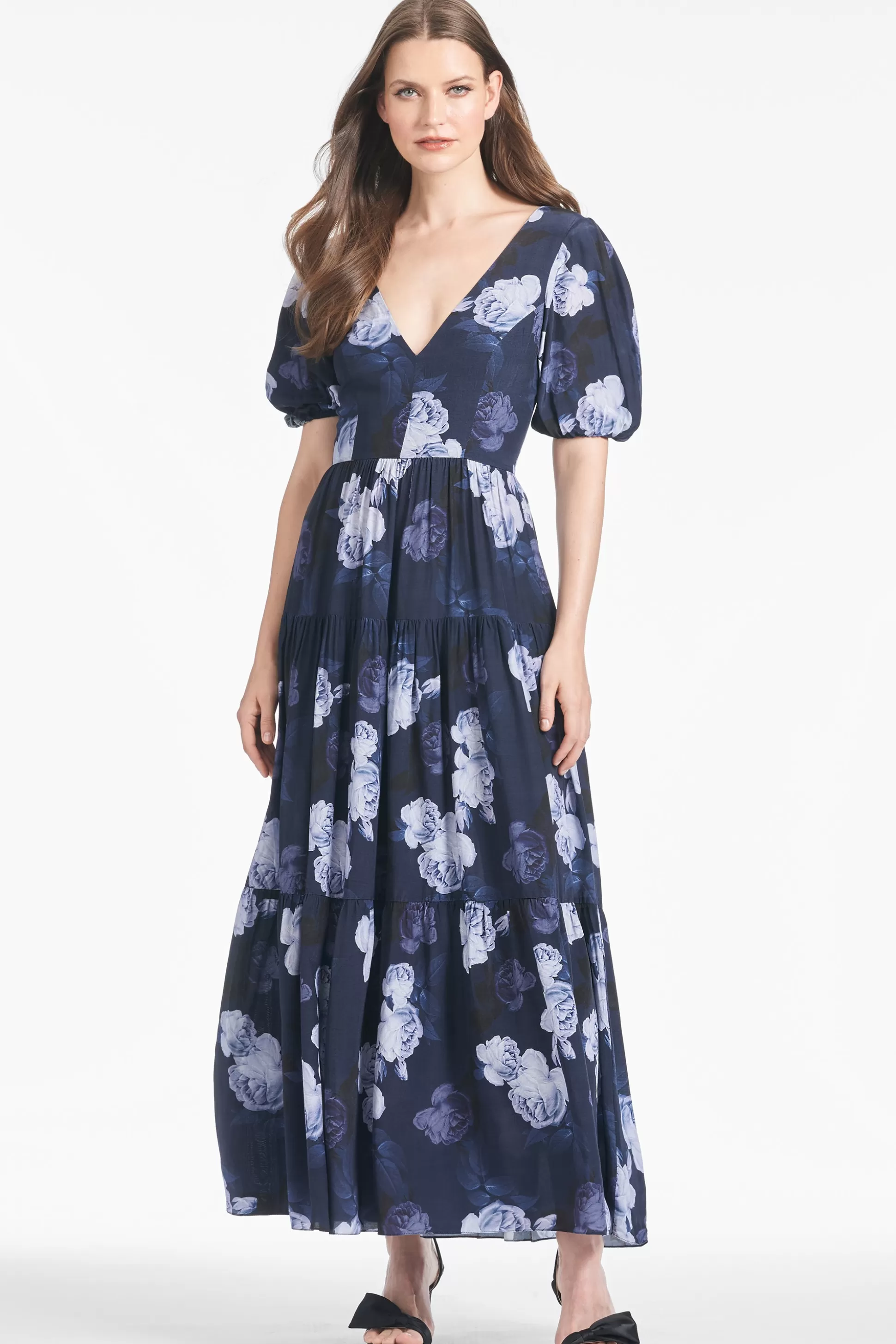 Sachin & Babi Plus Sizes | A-line<Carina Dress - Midnight Glacial Rose Midnightglacialrose