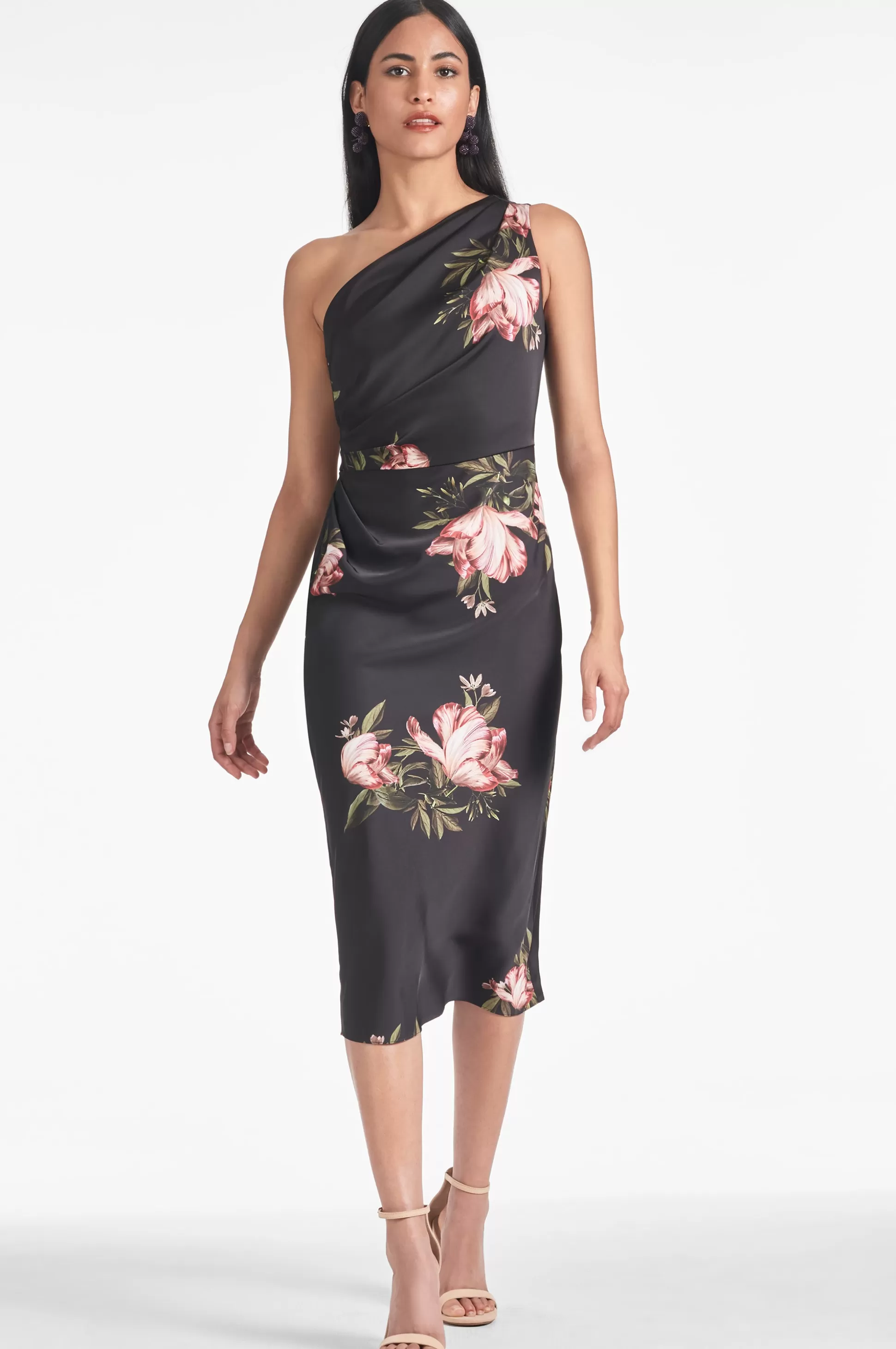 Sachin & Babi Midi<Carmen Dress - Noir Blossom Noirblossom