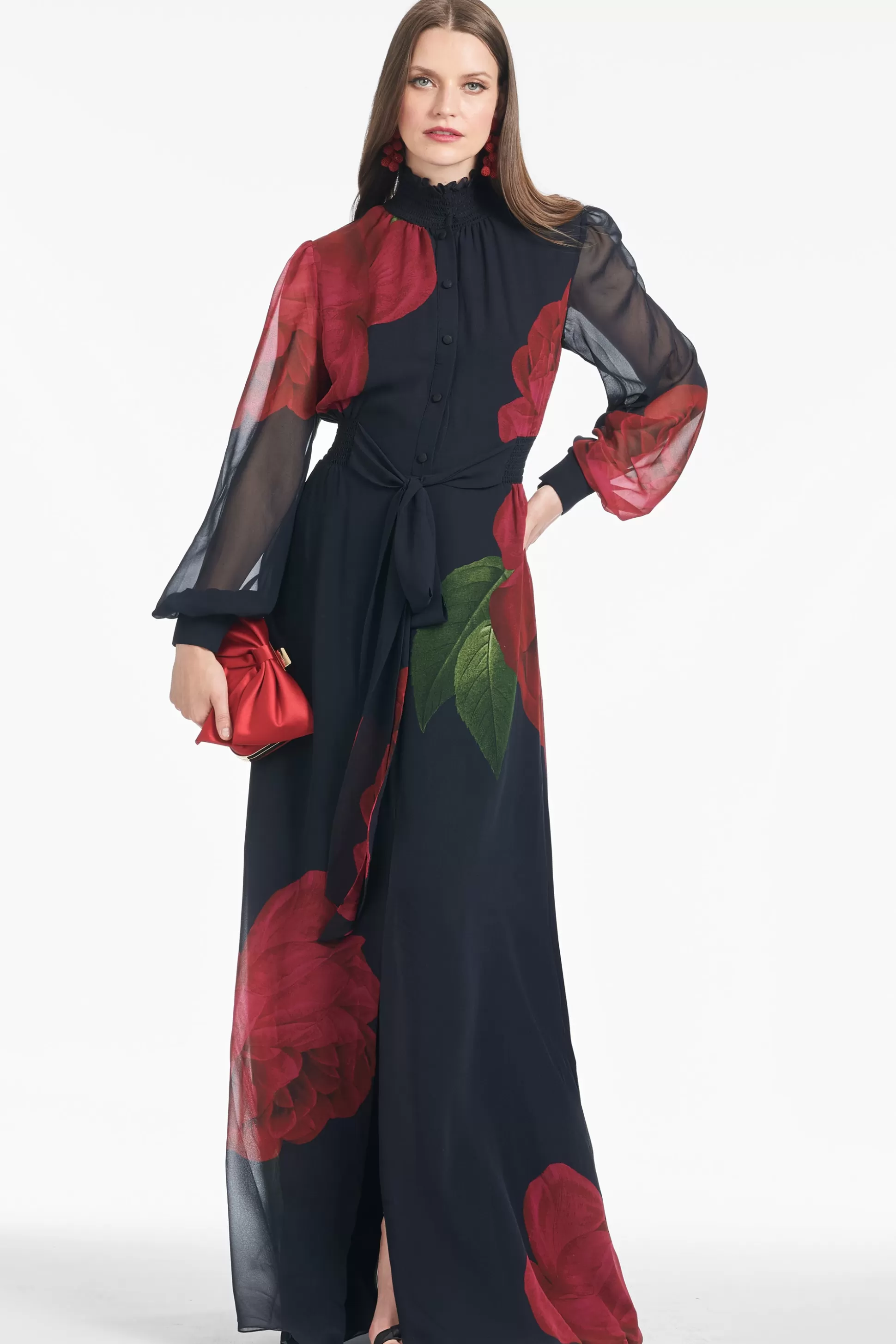 Sachin & Babi Long Sleeve<Cassandra Gown - Ruby Rose Rubyrose