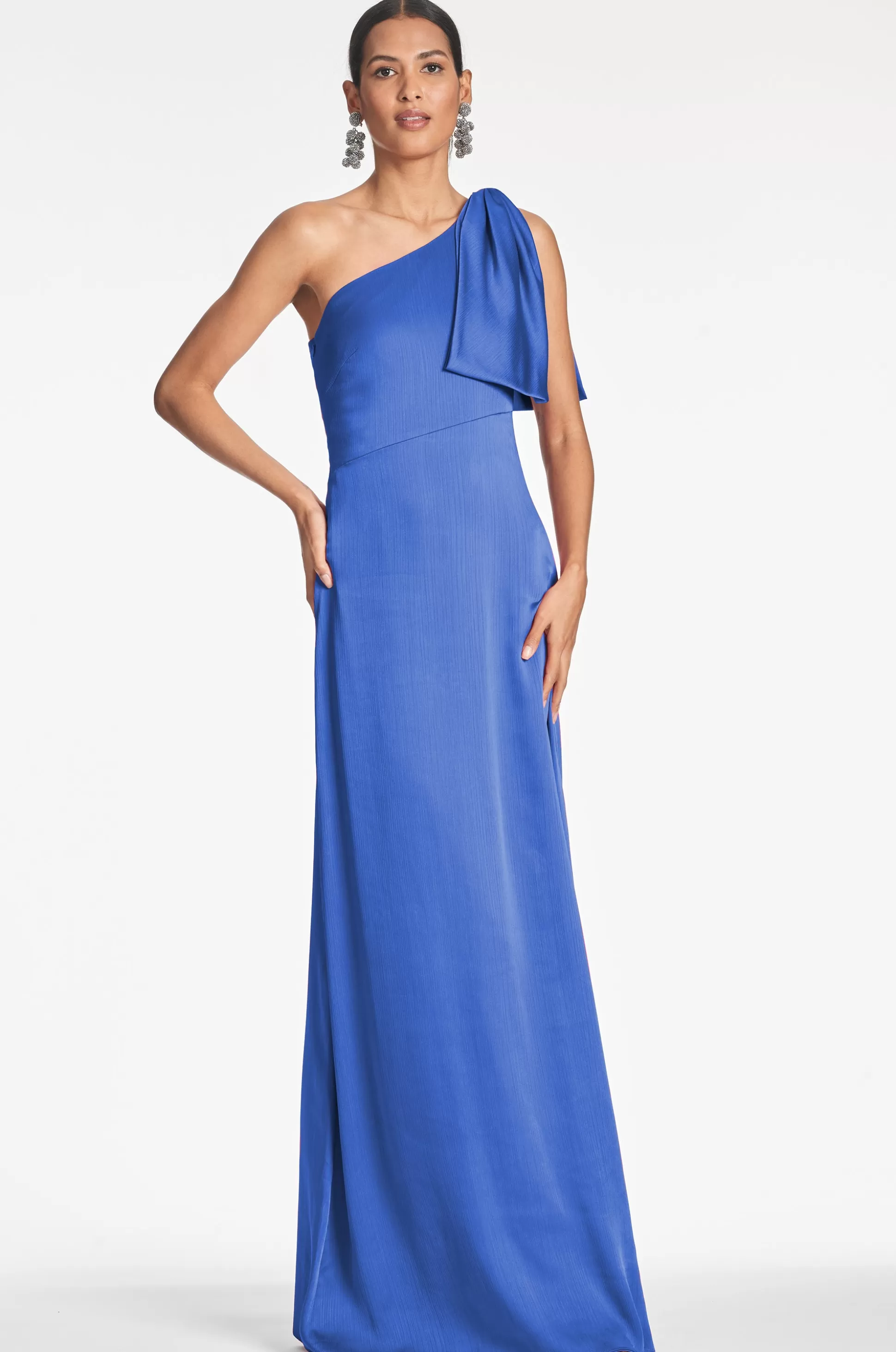 Sachin & Babi One Shoulder<Chelsea Gown - French Blue Frenchblue