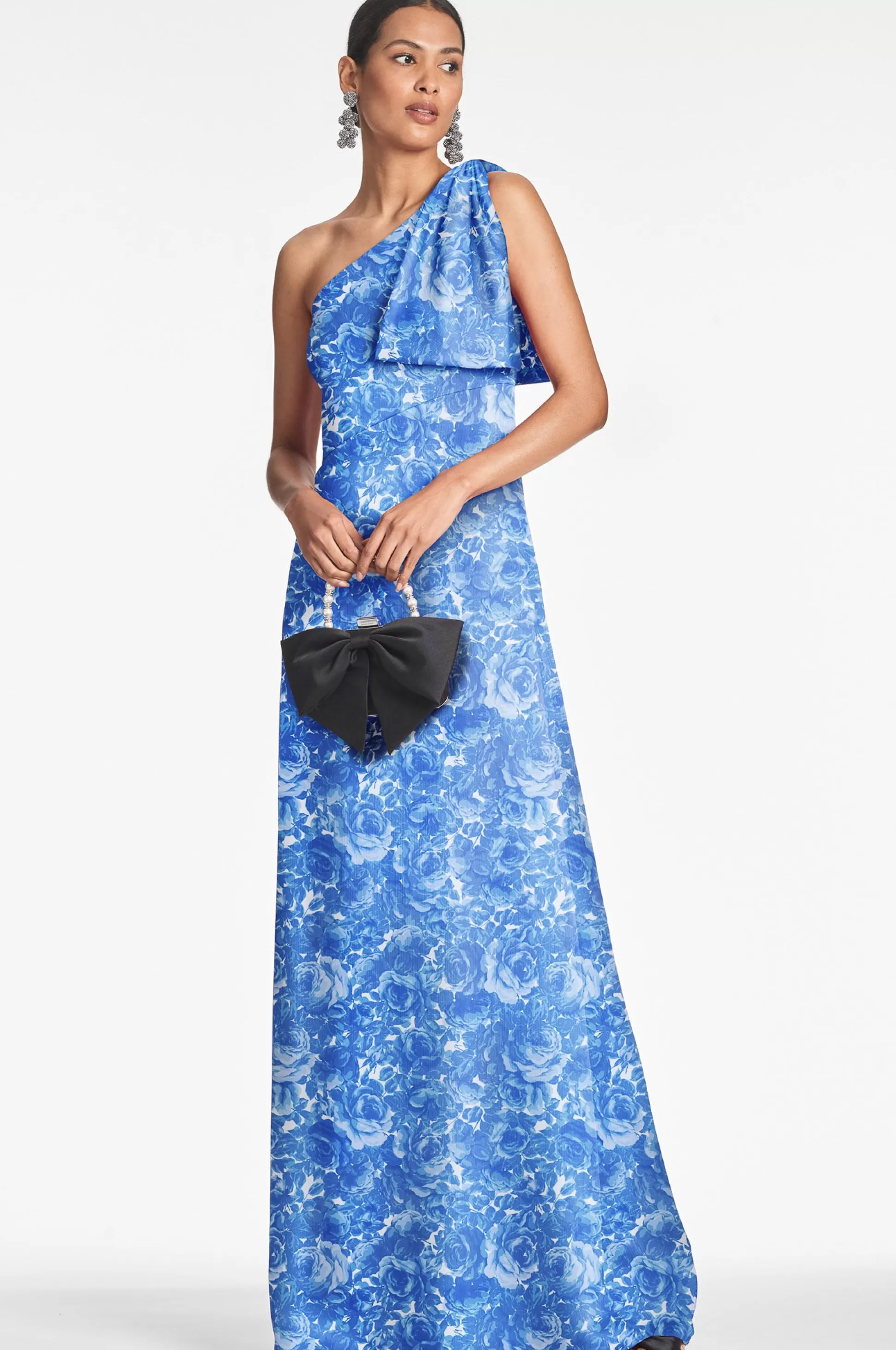 Sachin & Babi Plus Sizes | One Shoulder<Chelsea Gown - Mediterranean Blooms Mediterraneanblooms