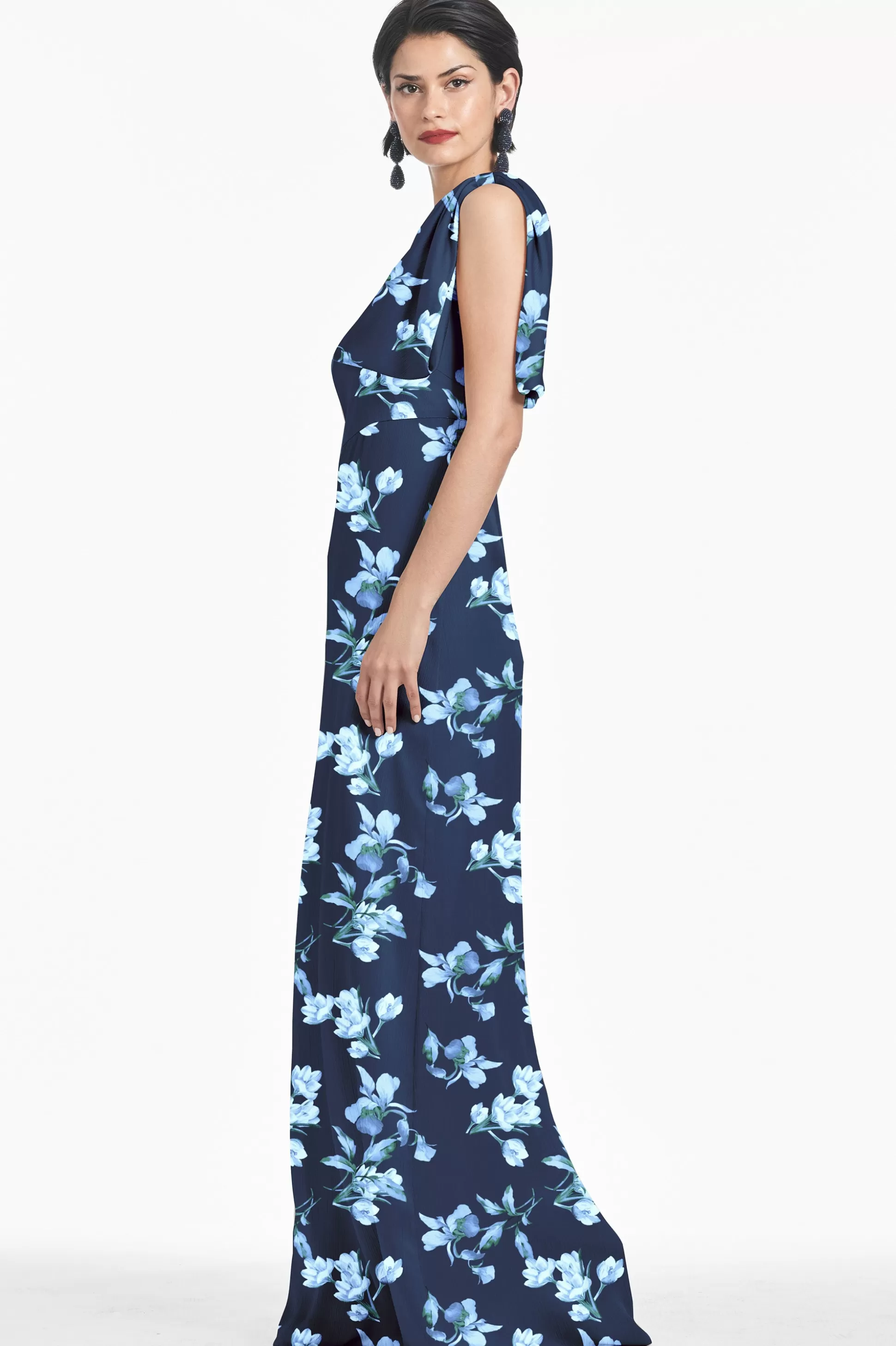 Sachin & Babi One Shoulder<Chelsea Gown - Poseidon Venetian Petal Poseidonvenetianpetal