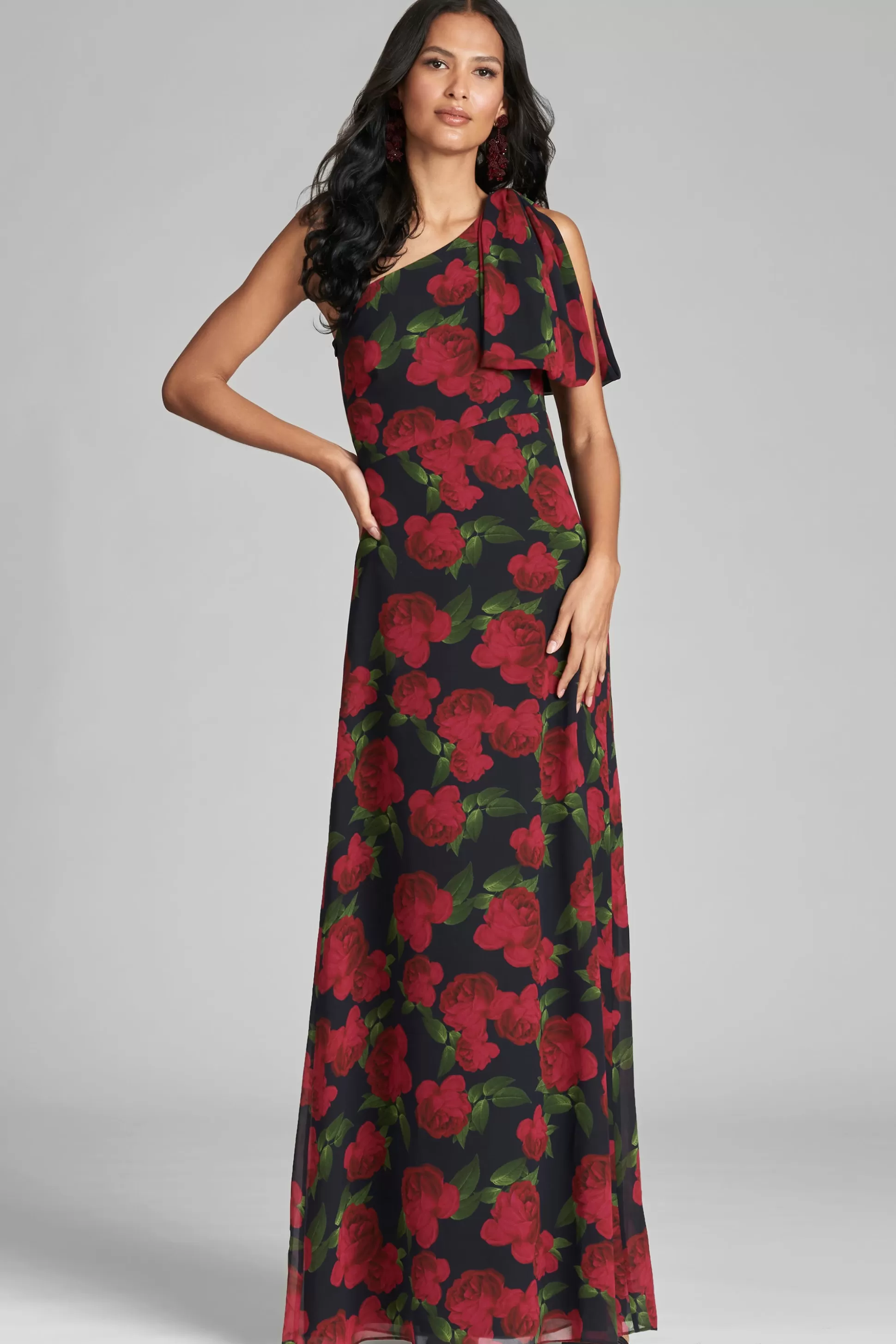 Sachin & Babi One Shoulder<Chelsea Gown - Ruby Tea Roses Rubytearoses