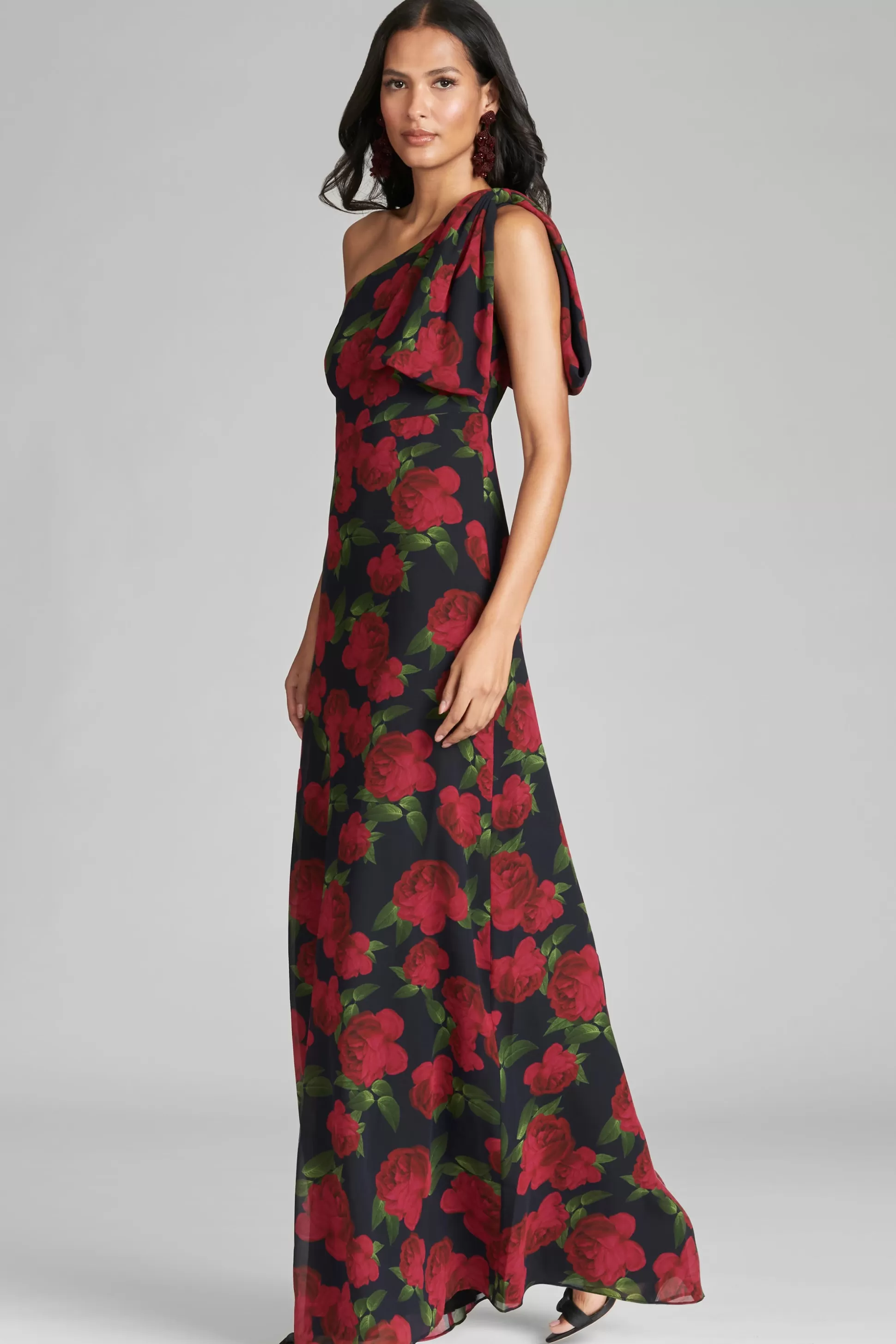 Sachin & Babi One Shoulder<Chelsea Gown - Ruby Tea Roses Rubytearoses