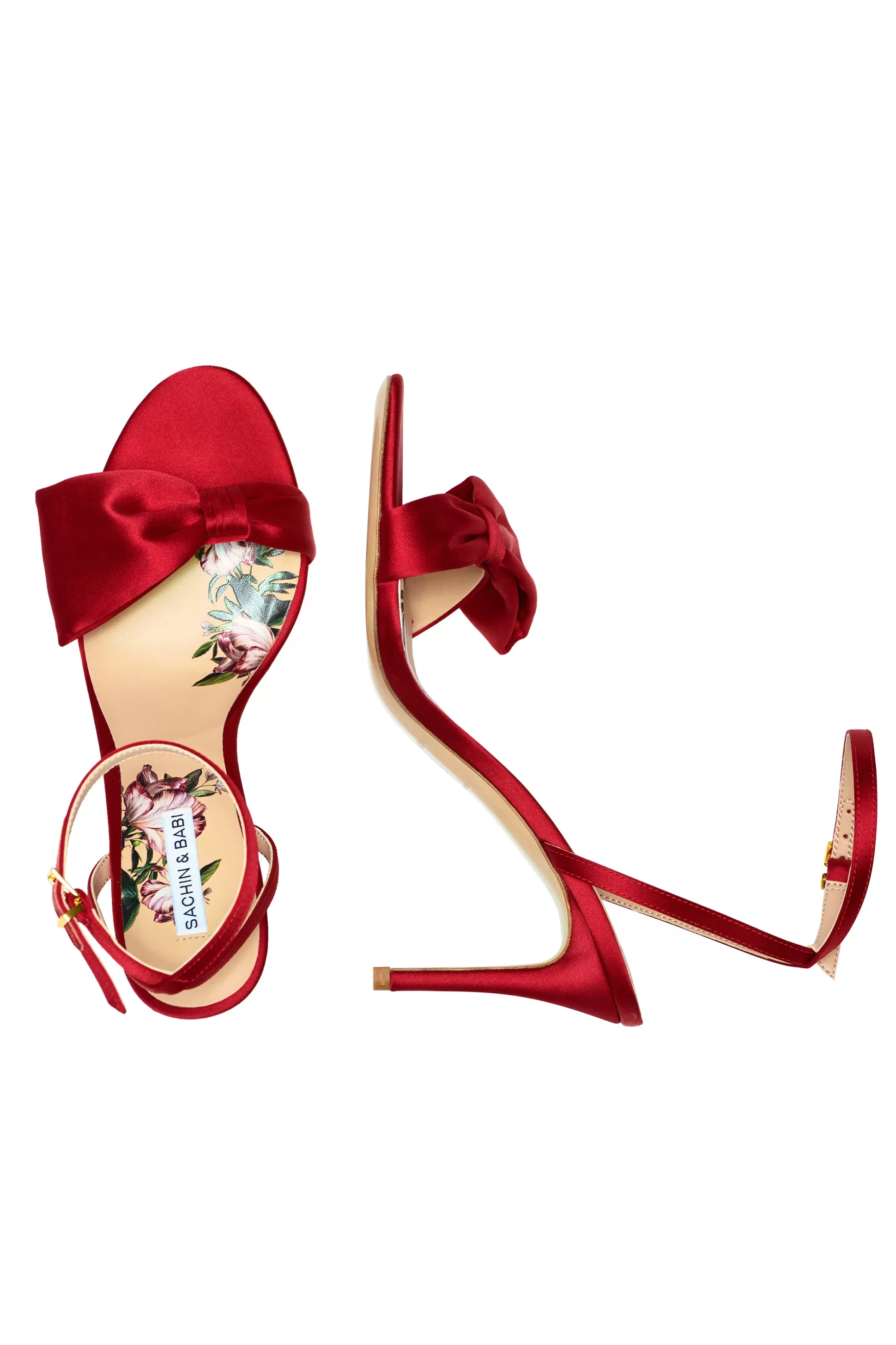 Sachin & Babi Shoes<Chelsea Obi-Bow Open Toe - Holly Red Hollyred