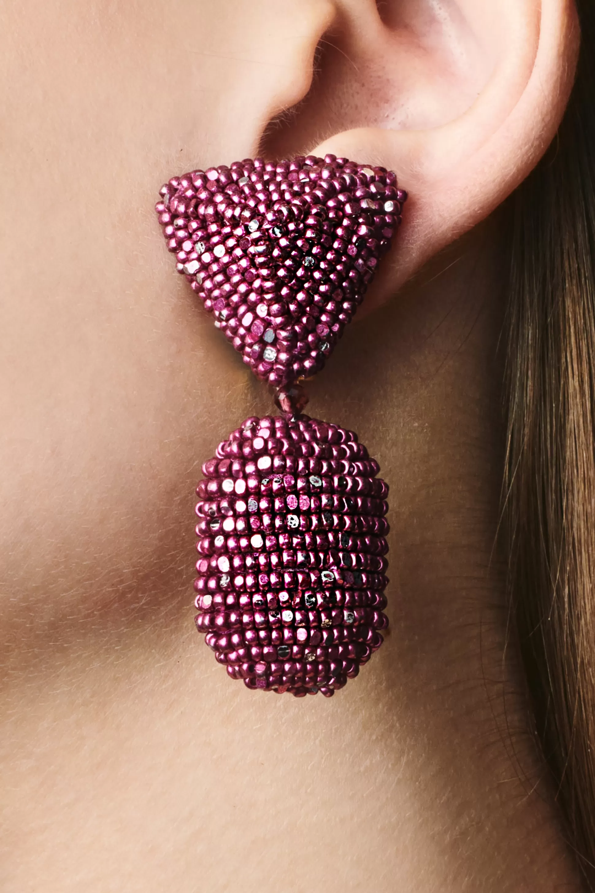 Sachin & Babi Earrings<Chrystie Earrings - Metallic Faceted Beads Metallicmagenta