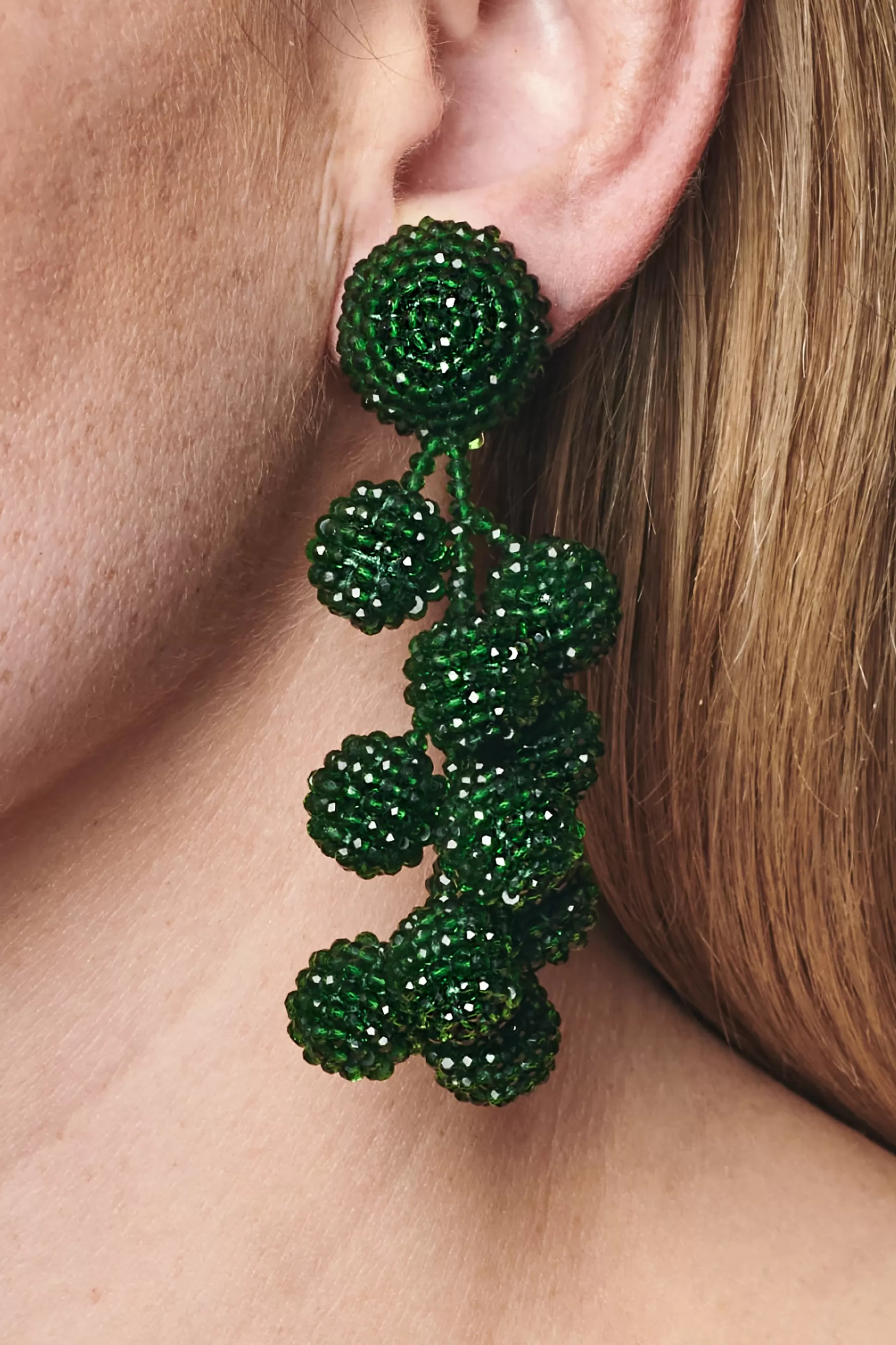 Sachin & Babi Earrings<Coconuts Earrings - Faceted Beads Emerald