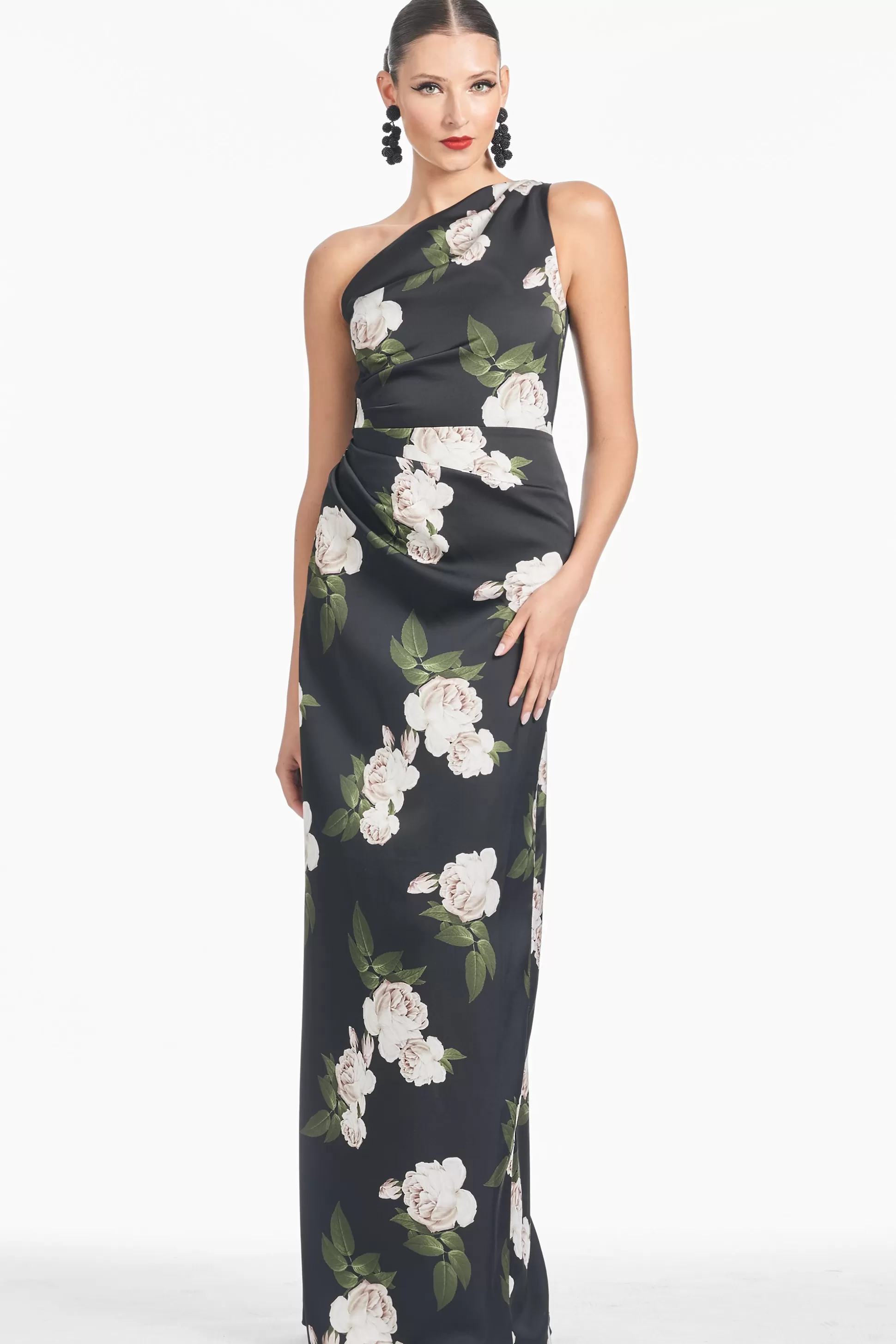 Sachin & Babi One Shoulder<Delancy Gown - Obsidian Blooms Obsideonblooms