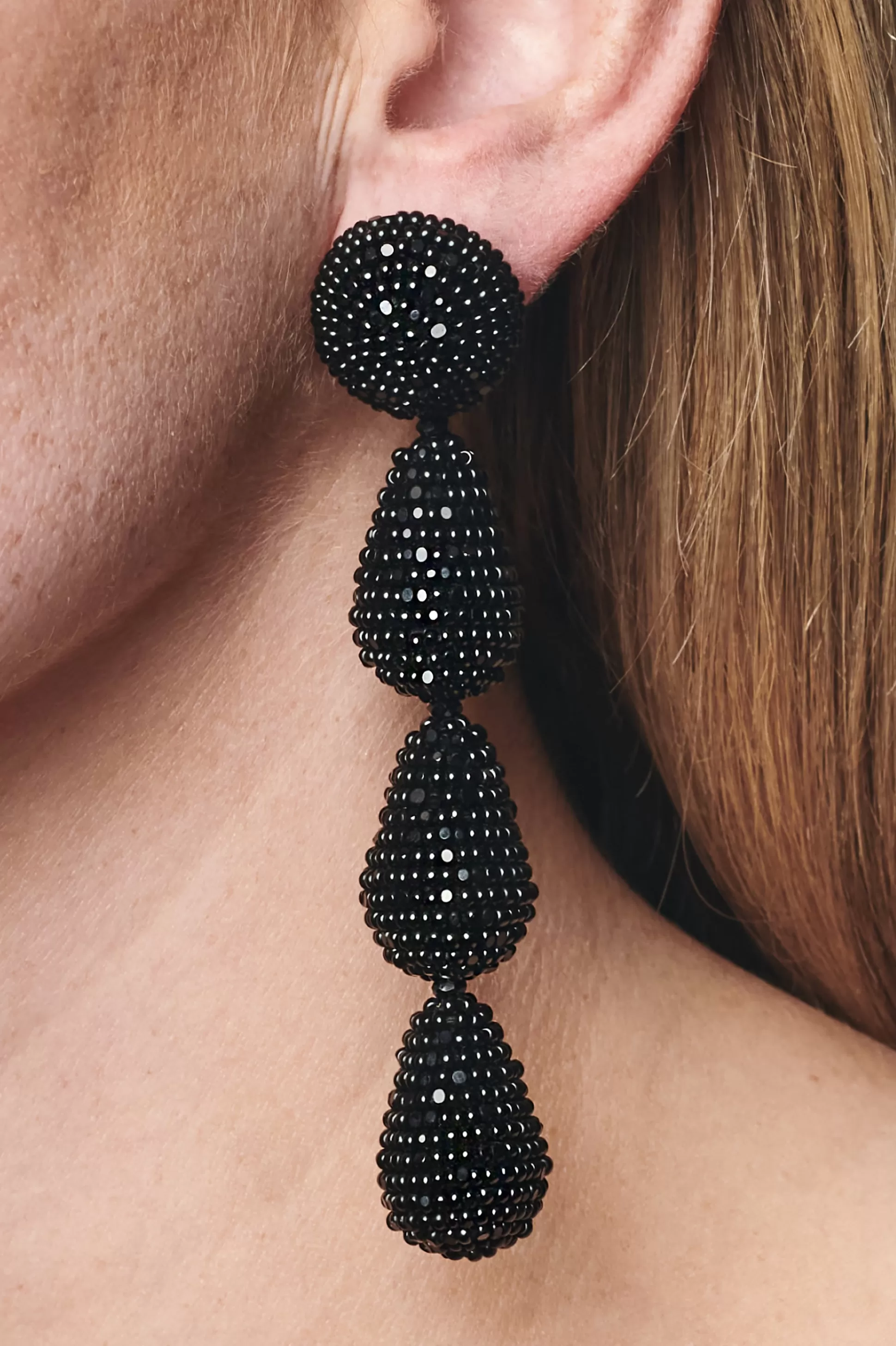 Sachin & Babi Earrings<Eliza Earrings - Smooth Beads Black