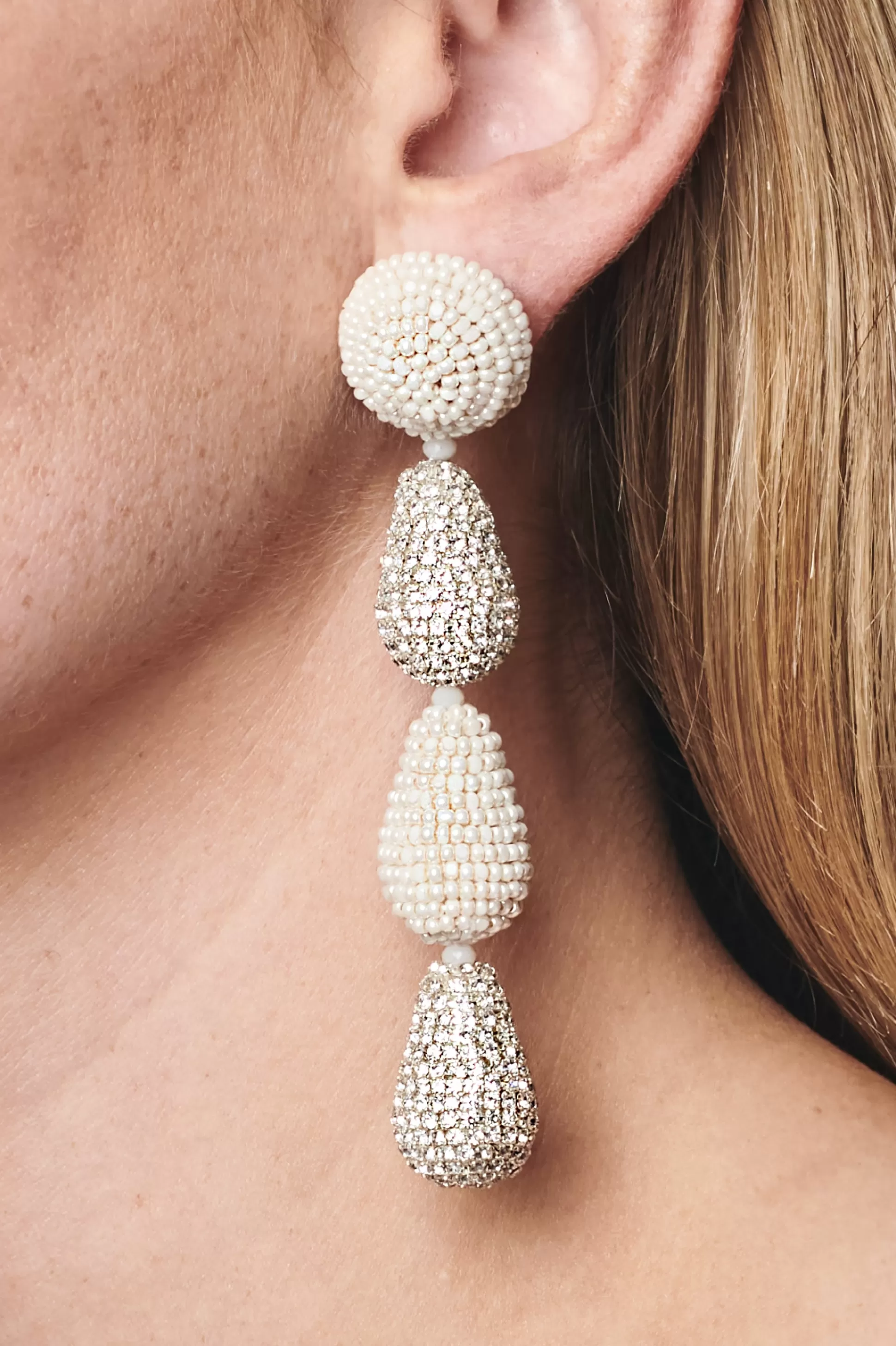 Sachin & Babi Earrings<Eliza Earrings - Smooth Beads / Crystals