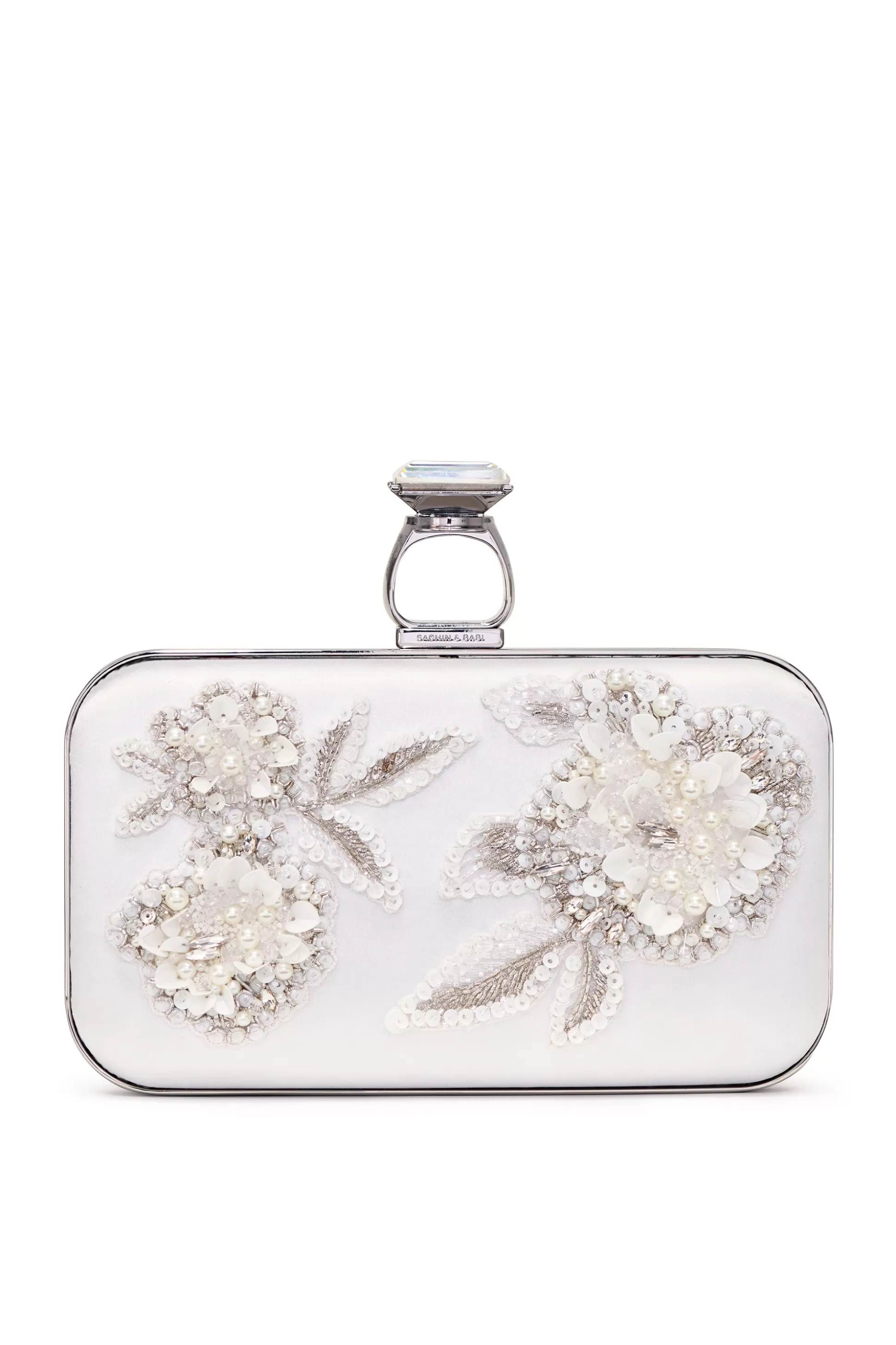 Sachin & Babi Bags<Embellished On The Rocks Clutch - Off White Offwhite