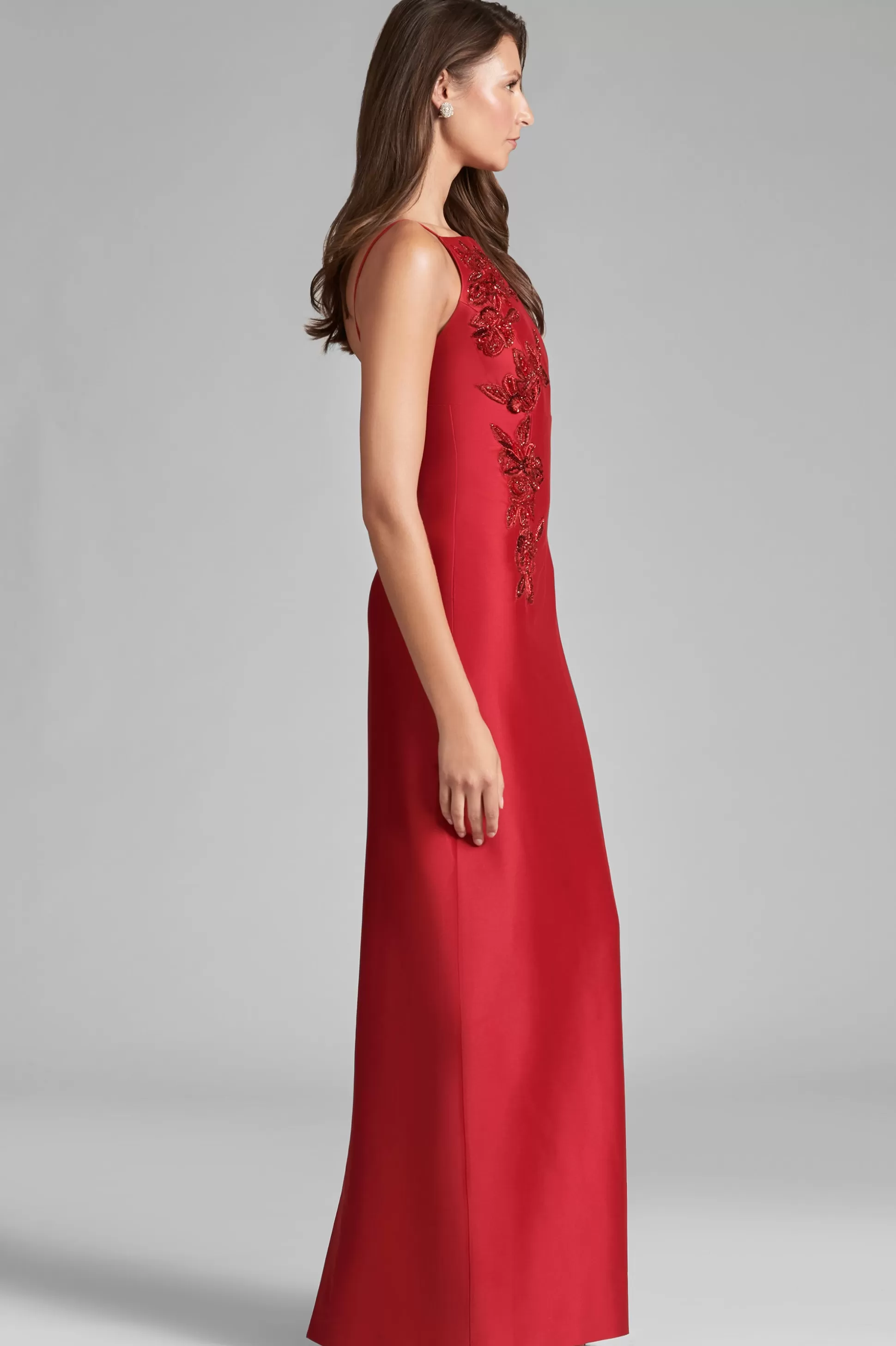 Sachin & Babi Sleeveless<Embellished Pryce Gown - Holly Red Hollyred