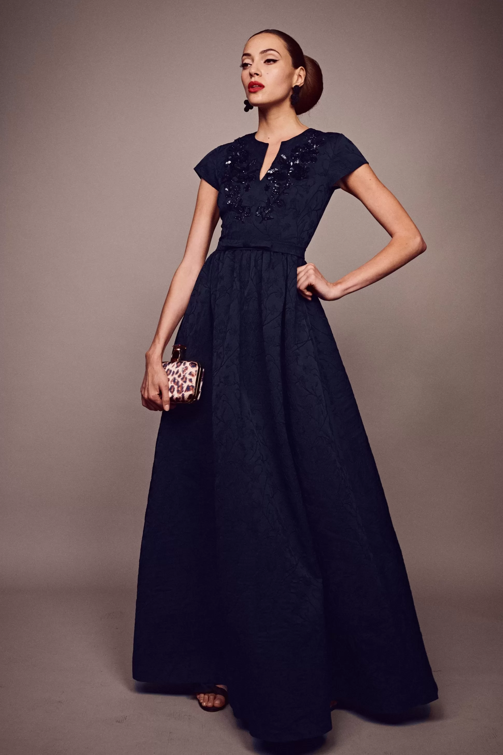 Sachin & Babi Cap Sleeve<Estelle Gown - Poseidon