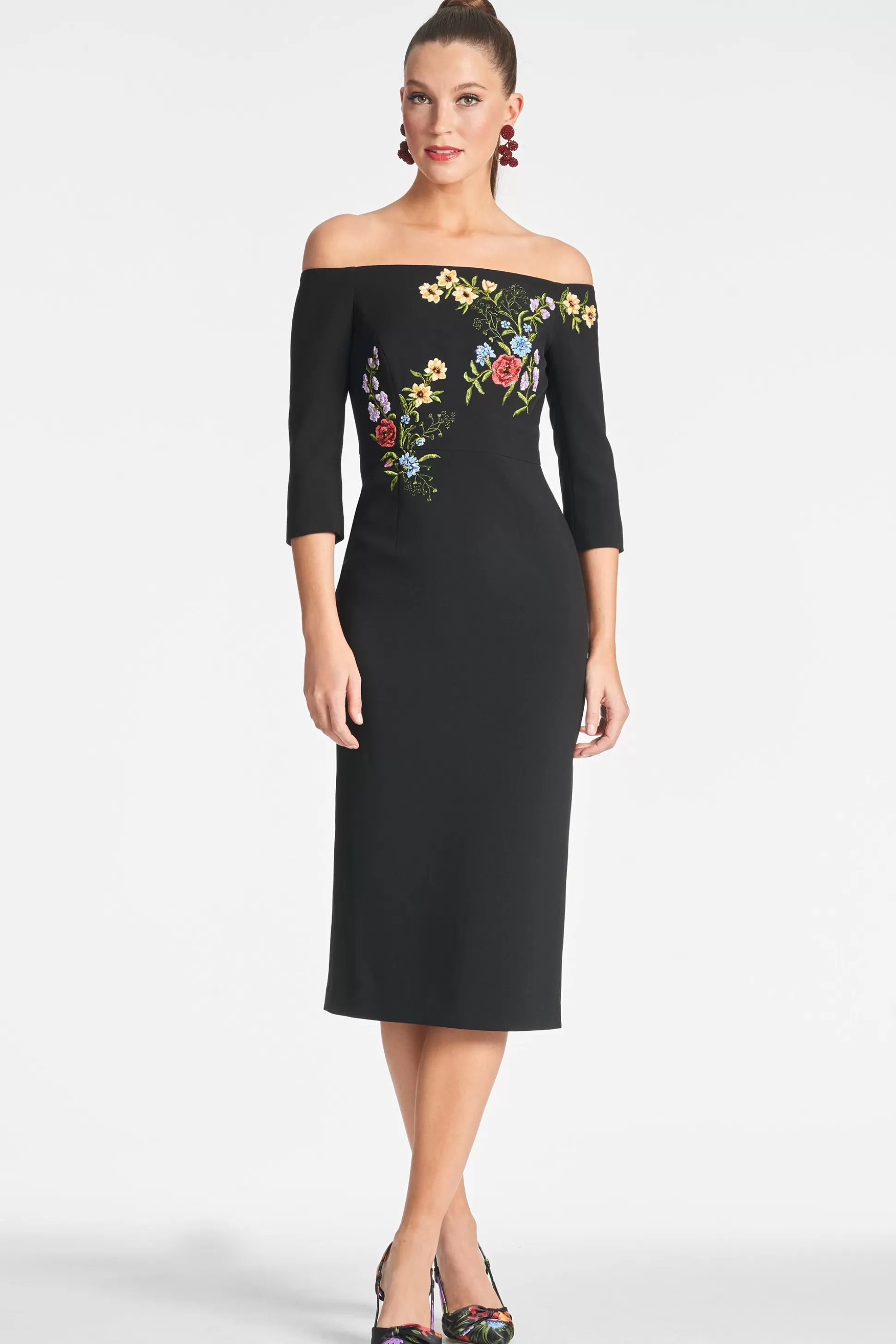 Sachin & Babi Midi<Fatima Dress - Noir Bouquet Noirbouquet