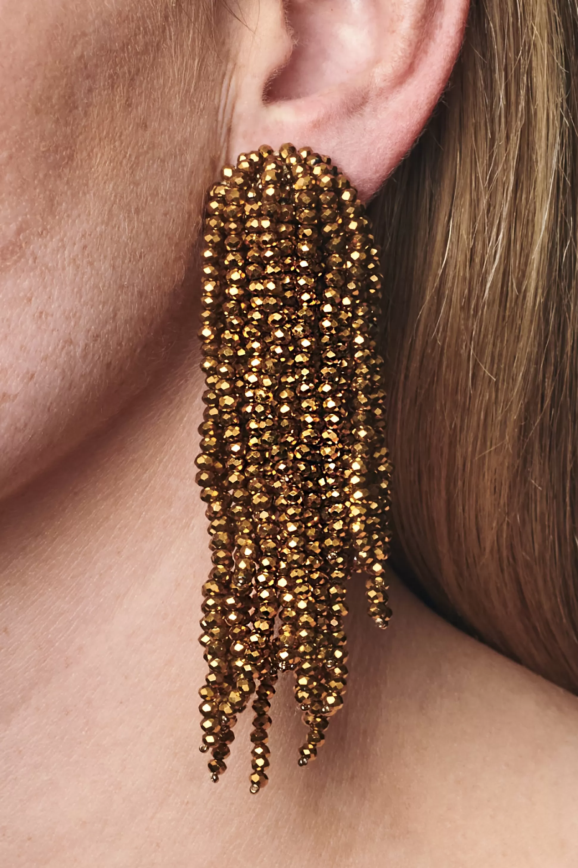 Sachin & Babi Earrings<Fountain Earrings - Metallic Faceted Beads Rustgold