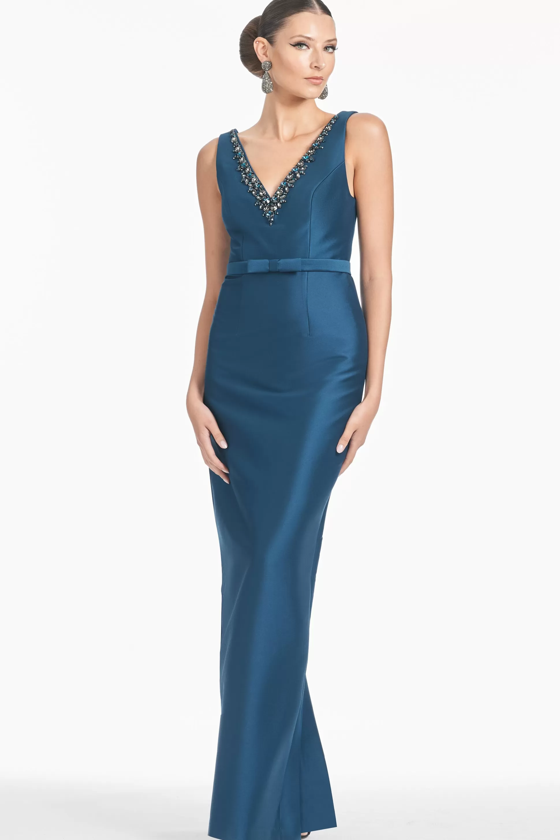 Sachin & Babi Sleeveless<Garda Gown - Bottle Green Bottlegreen