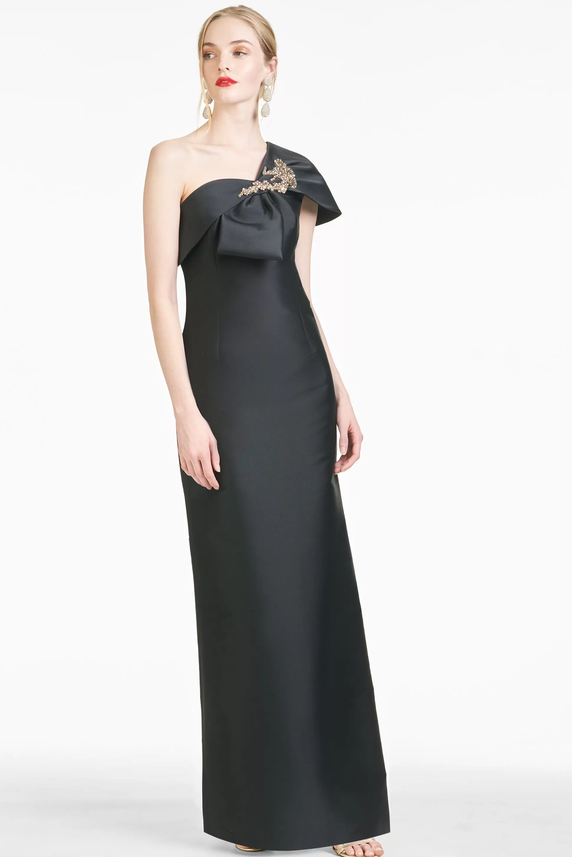 Sachin & Babi One Shoulder<Ines Gown - Black