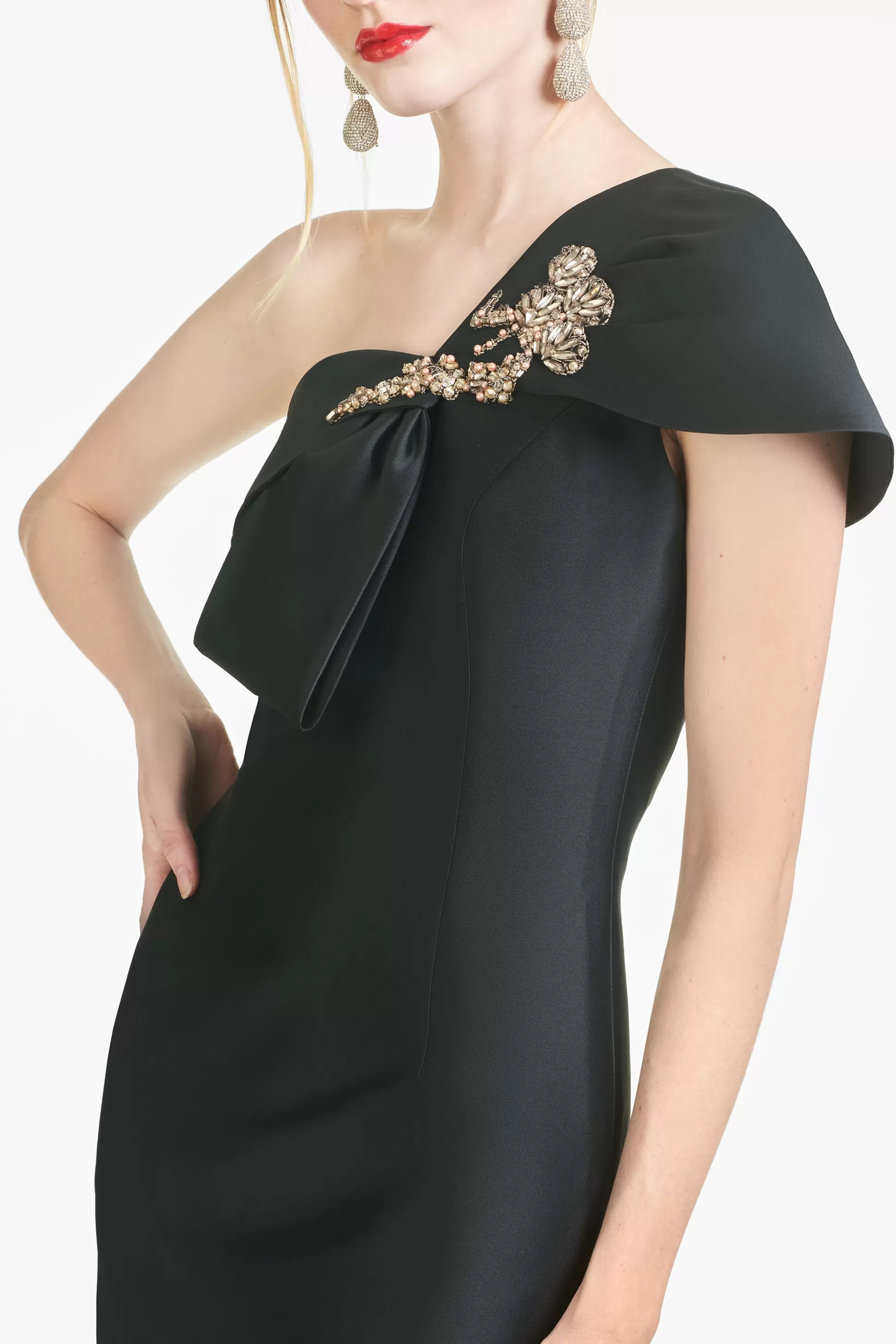 Sachin & Babi One Shoulder<Ines Gown - Black