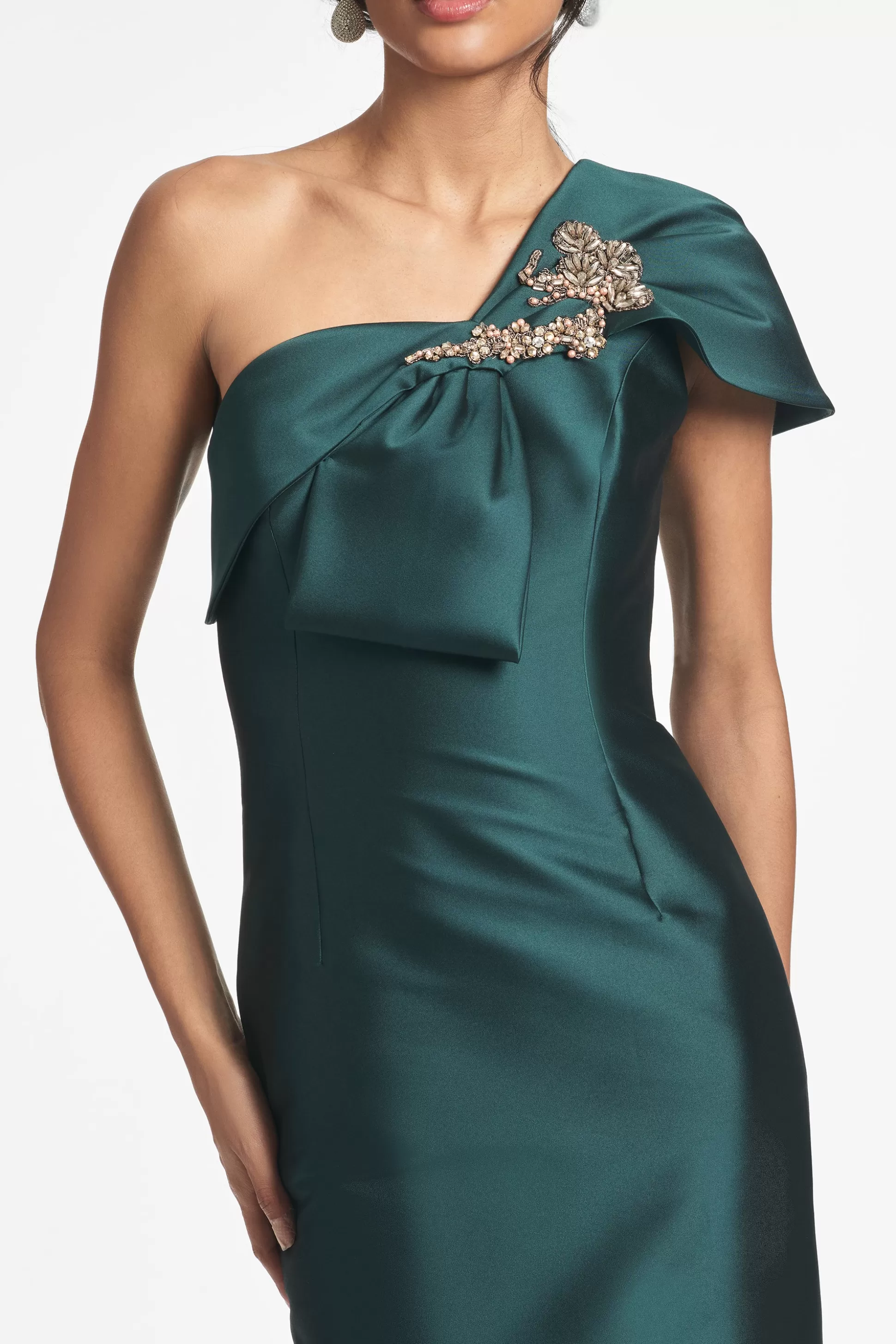 Sachin & Babi One Shoulder<Ines Gown - Forest Green Forestgreen