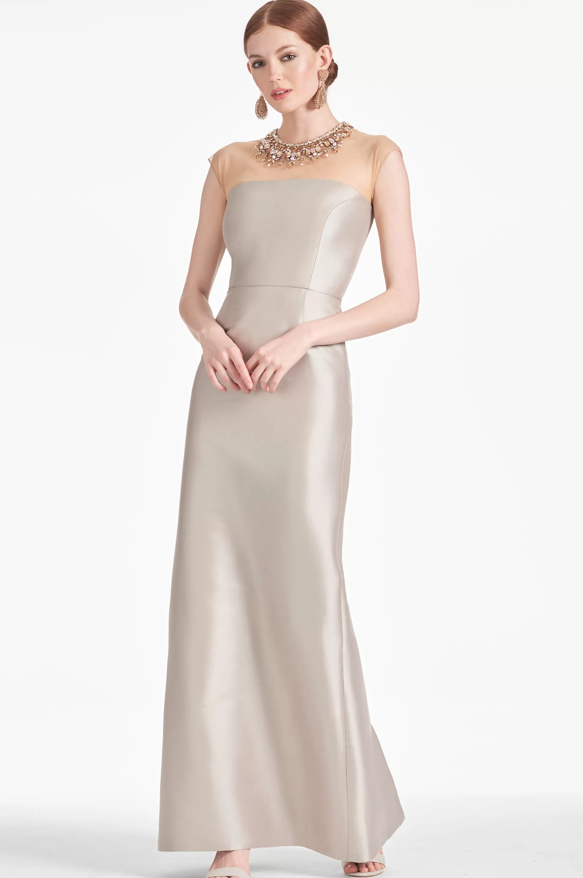 Sachin & Babi Cap Sleeve<Irina Gown - Frosty Pewter Frostypewter