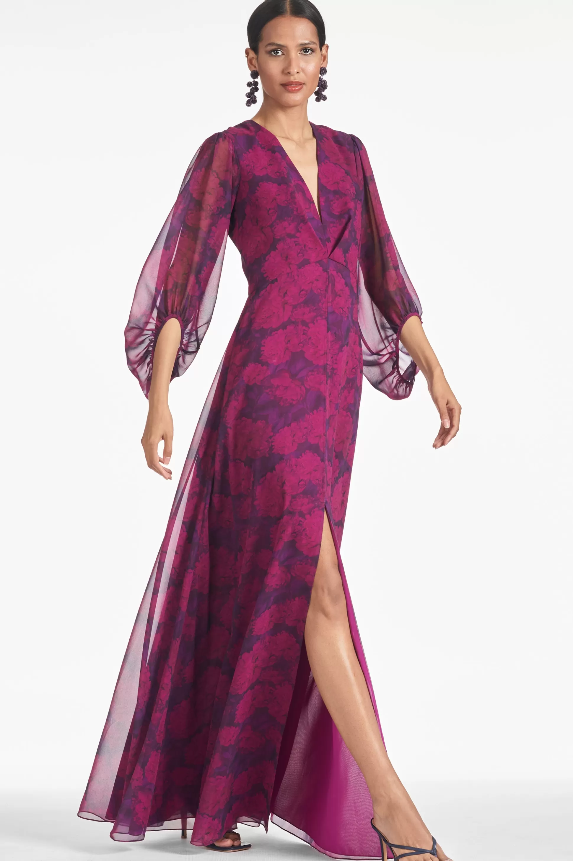 Sachin & Babi Plus Sizes<Jenny Gown - Magenta Bloom Magentabloom