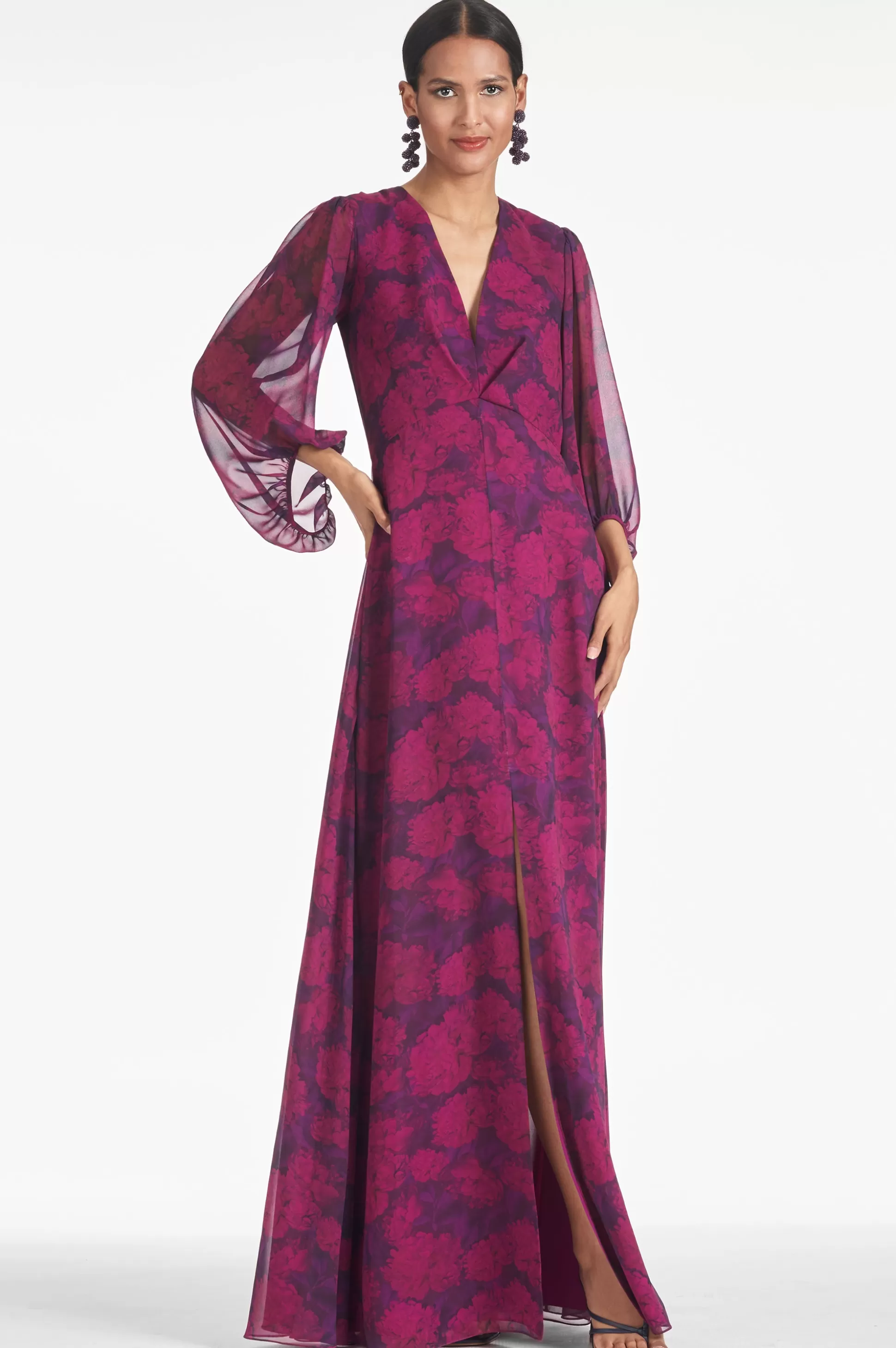 Sachin & Babi Plus Sizes<Jenny Gown - Magenta Bloom Magentabloom