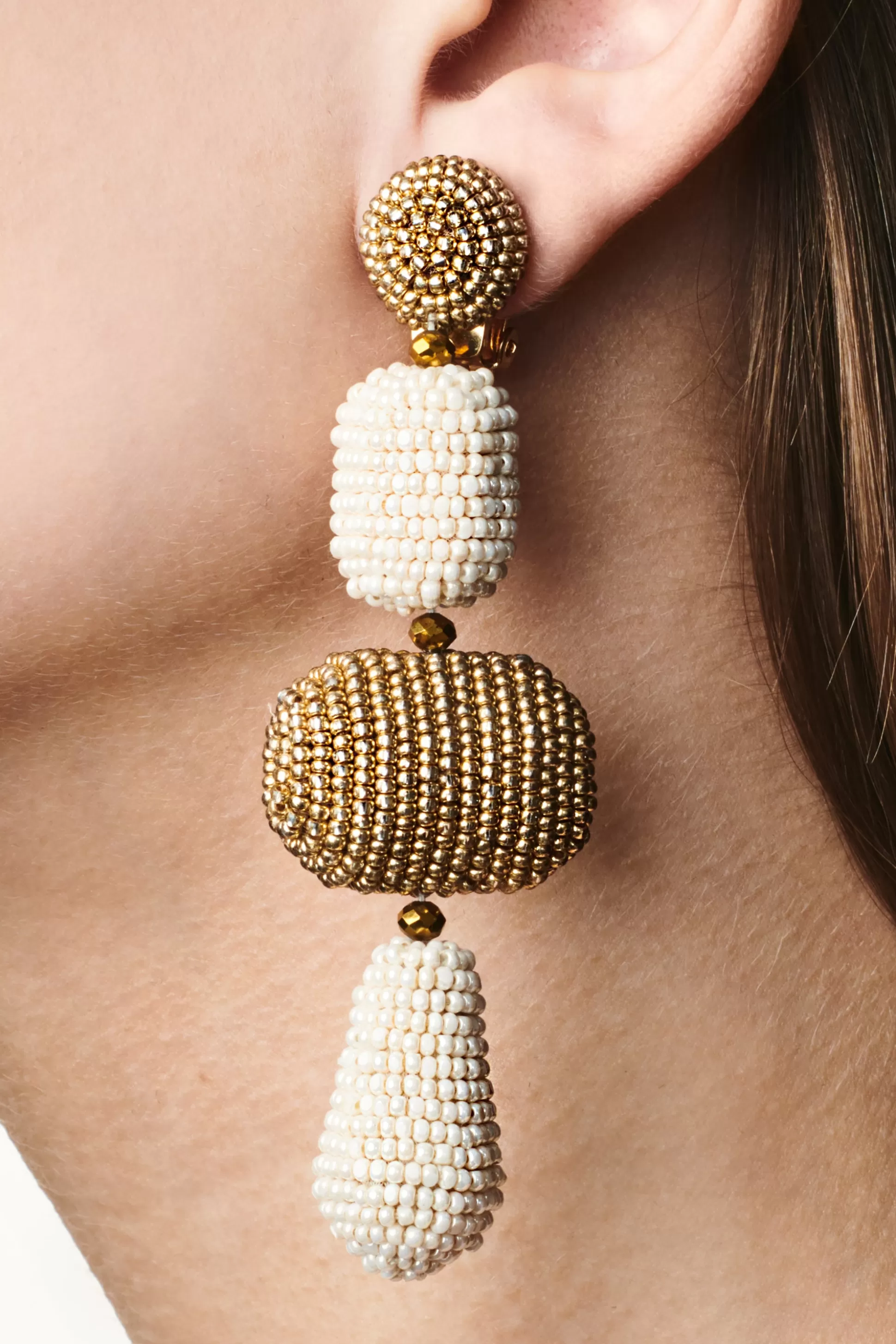 Sachin & Babi Earrings<Josephine Earrings - Smooth Beads Gold/ivory