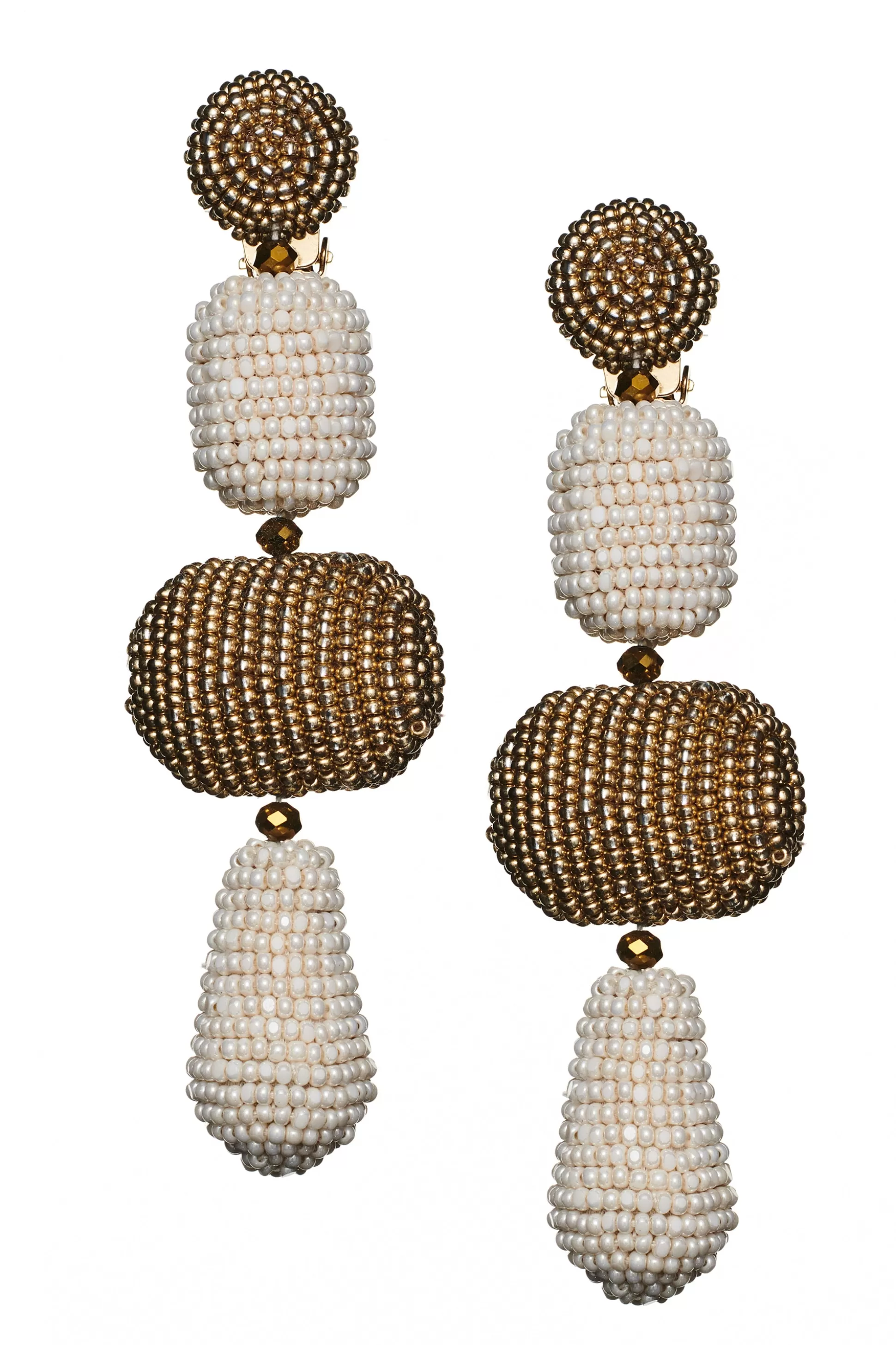 Sachin & Babi Earrings<Josephine Earrings - Smooth Beads Gold/ivory