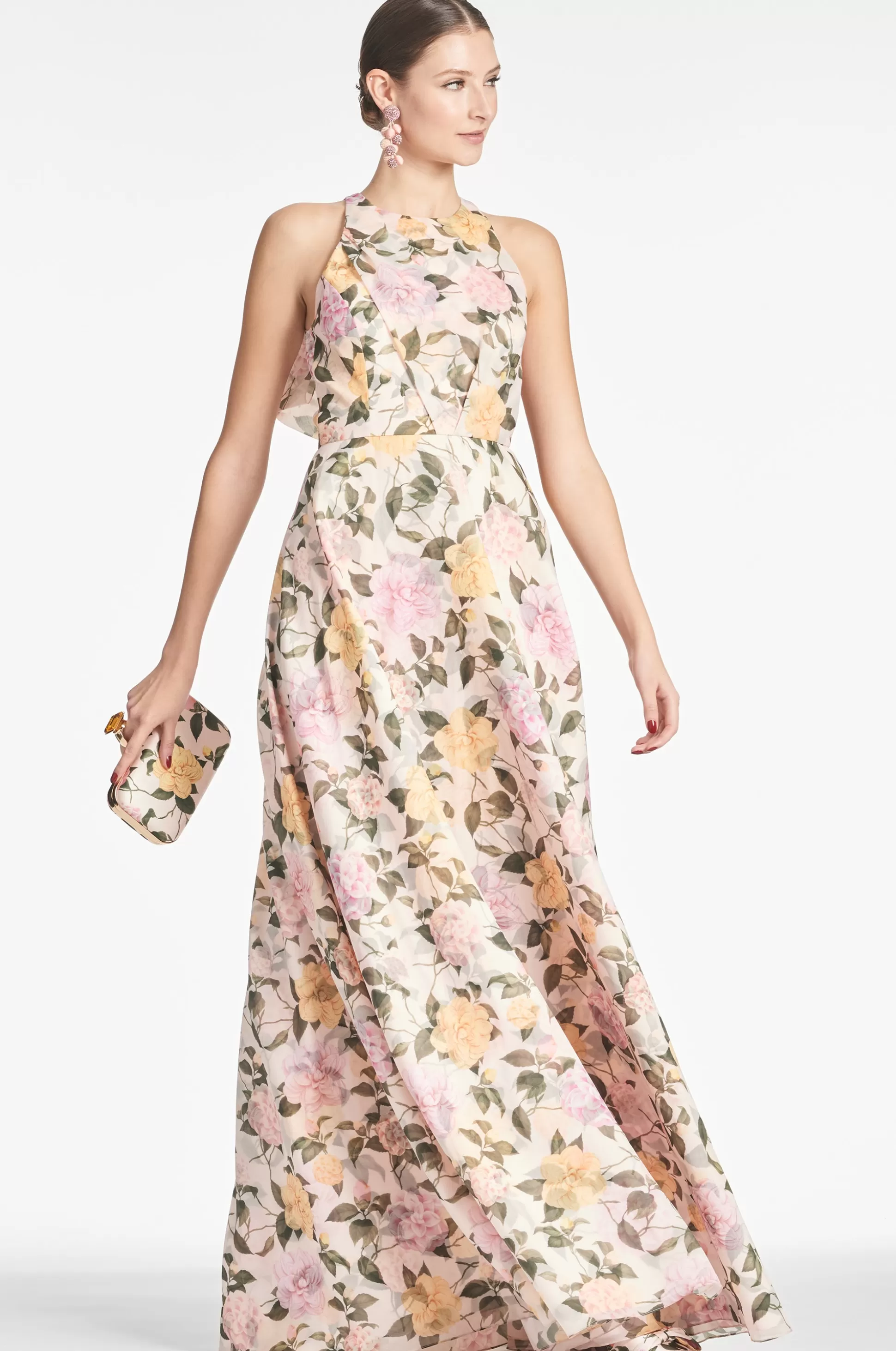 Sachin & Babi Sleeveless<Kate Gown - Pink Lemonade Bouquet Pinklemonadebouquet