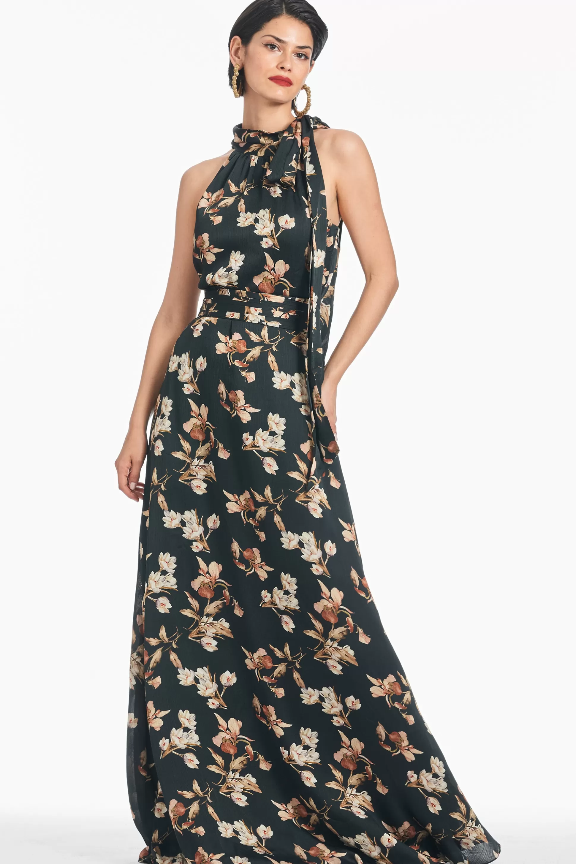 Sachin & Babi Sleeveless<Kayla Gown - Black Venetia Petal Blackvenetiapetal