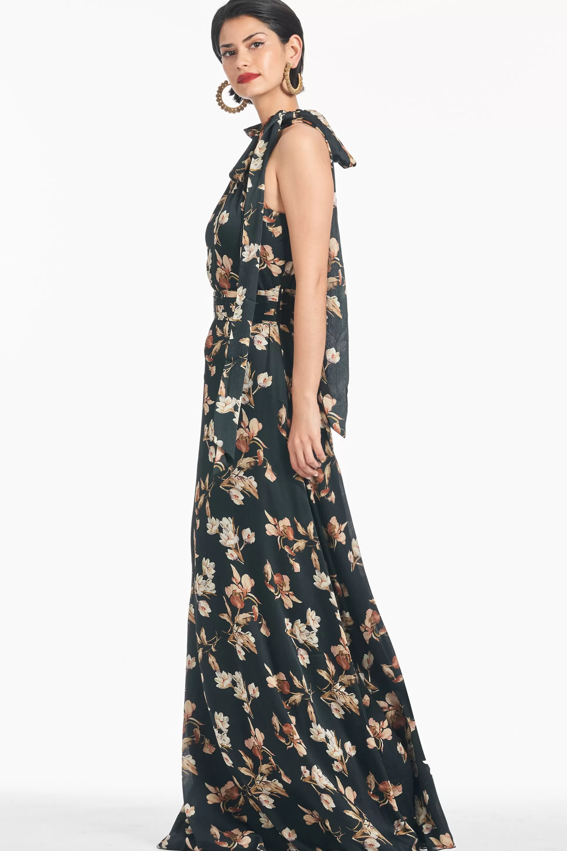 Sachin & Babi Sleeveless<Kayla Gown - Black Venetia Petal Blackvenetiapetal