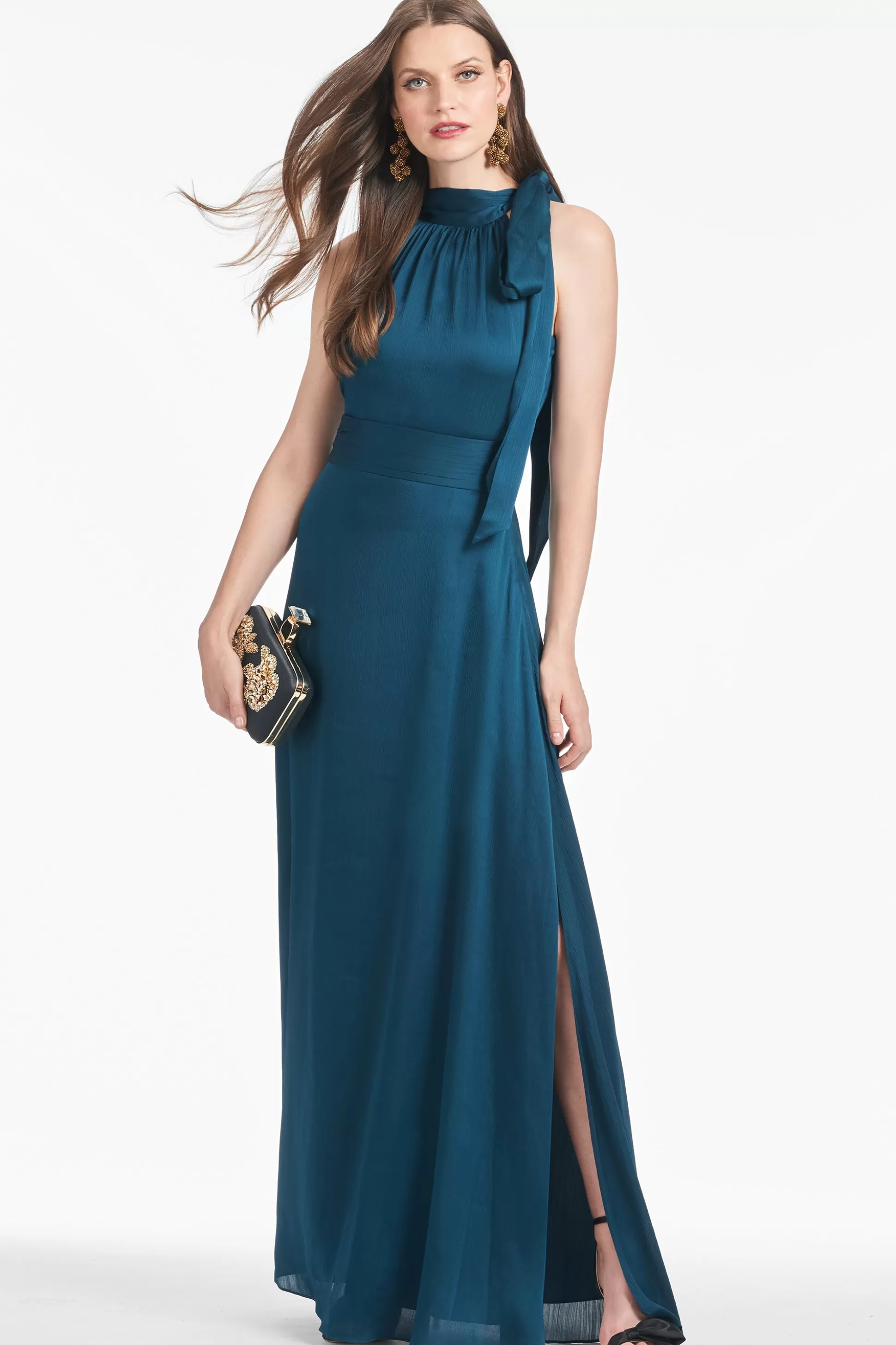 Sachin & Babi Sleeveless<Kayla Gown - Bottle Green Bottlegreen