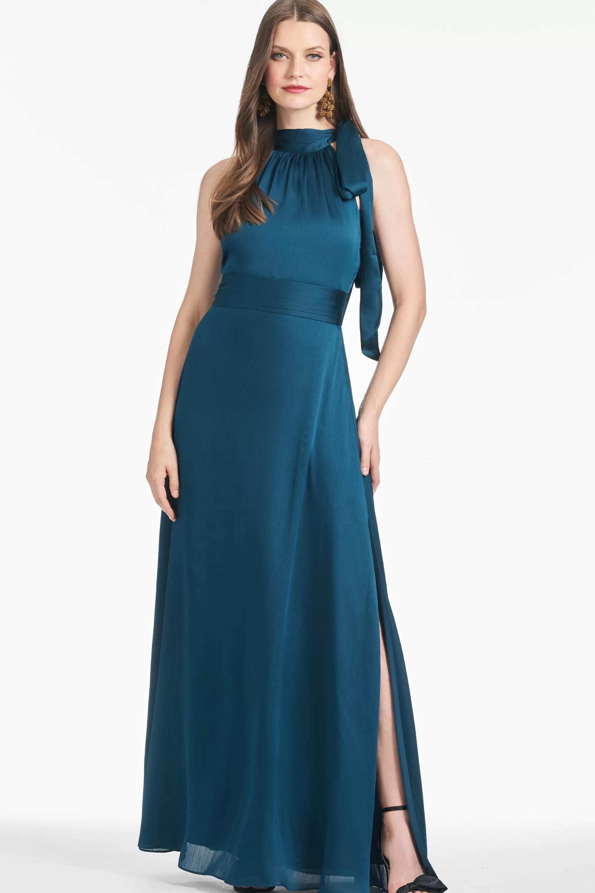 Sachin & Babi Sleeveless<Kayla Gown - Bottle Green Bottlegreen