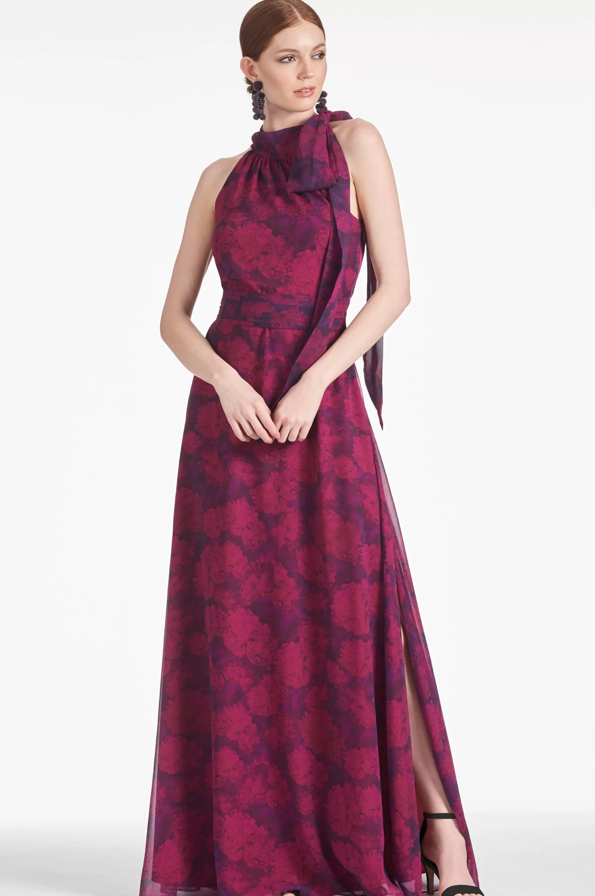 Sachin & Babi Plus Sizes | Sleeveless<Kayla Gown - Magenta Bloom Magentabloom